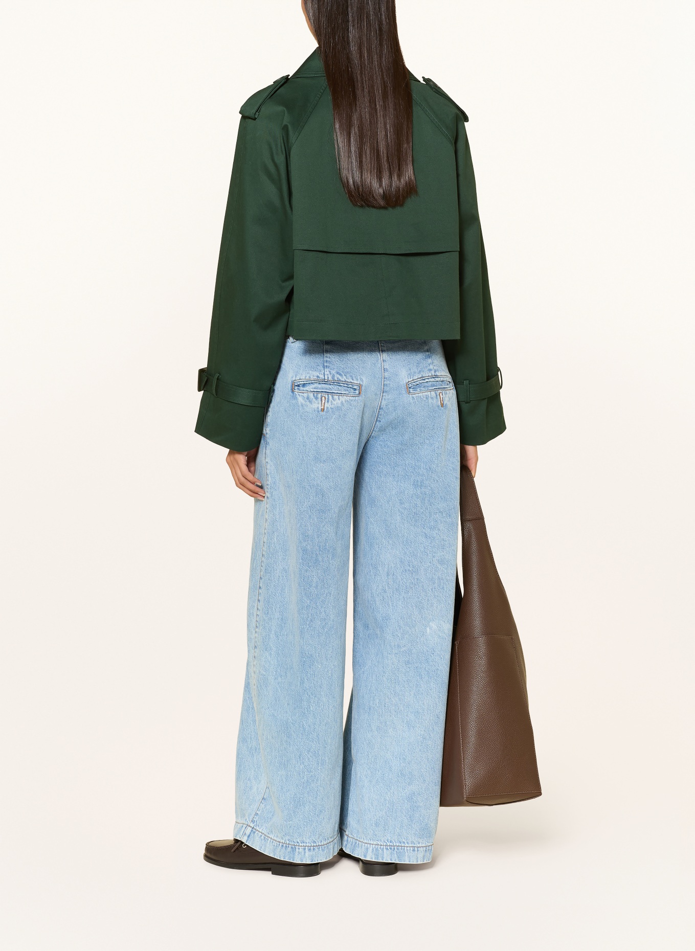 darling harbour Trench coat: BOTTLE GREEN