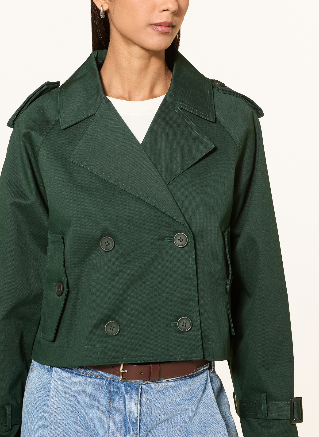 darling harbour Trench coat: BOTTLE GREEN