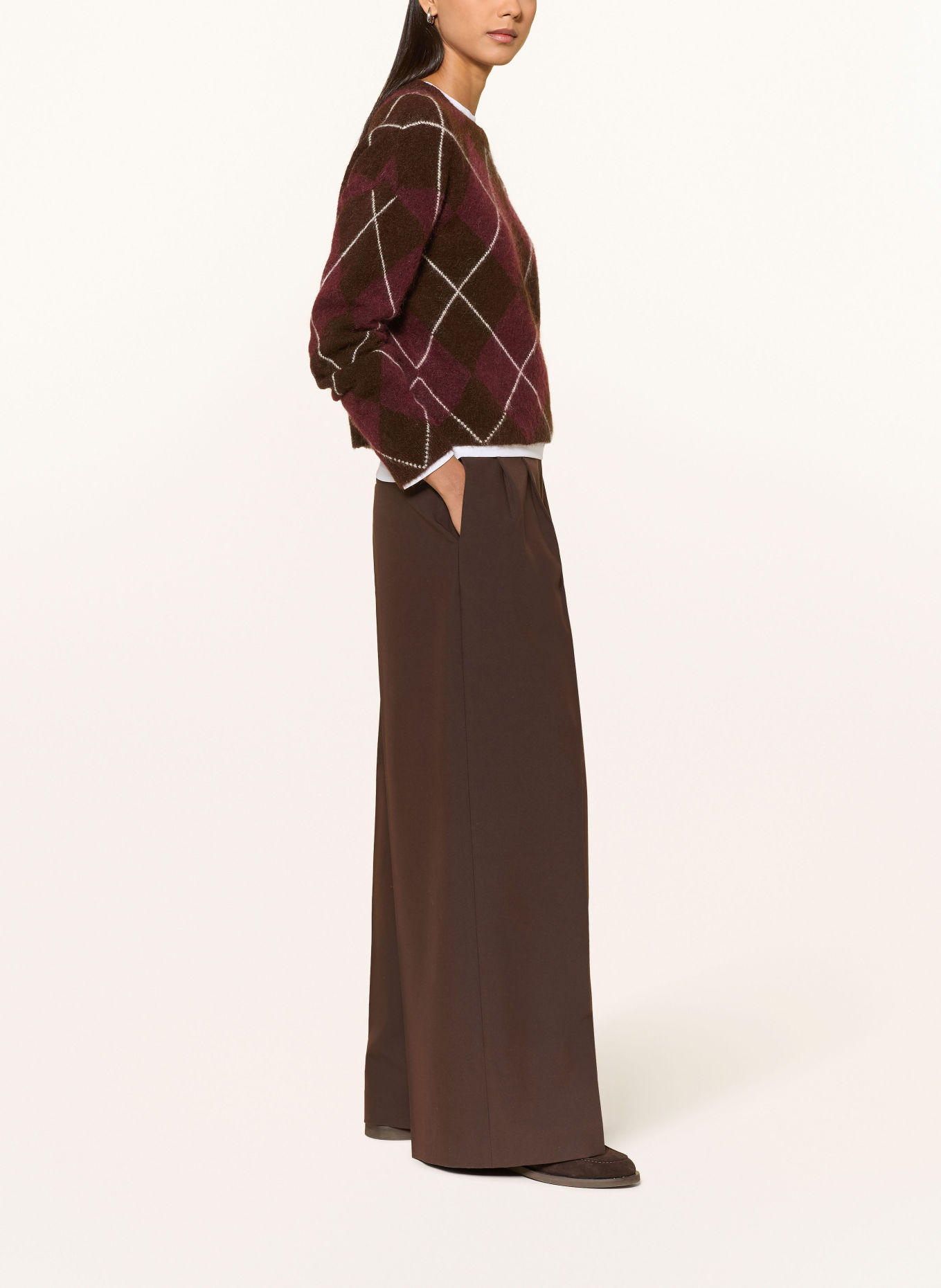 darling harbour Pantalon Marlene: DARK BROWN
