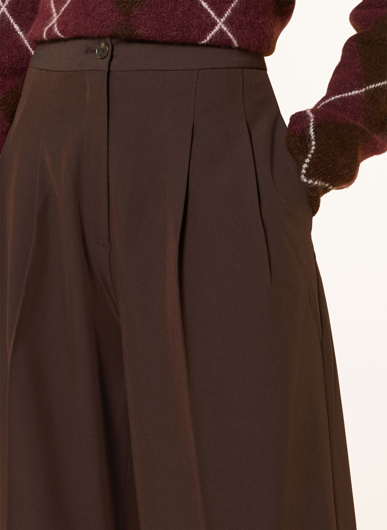 darling harbour Pantalon Marlene: DARK BROWN