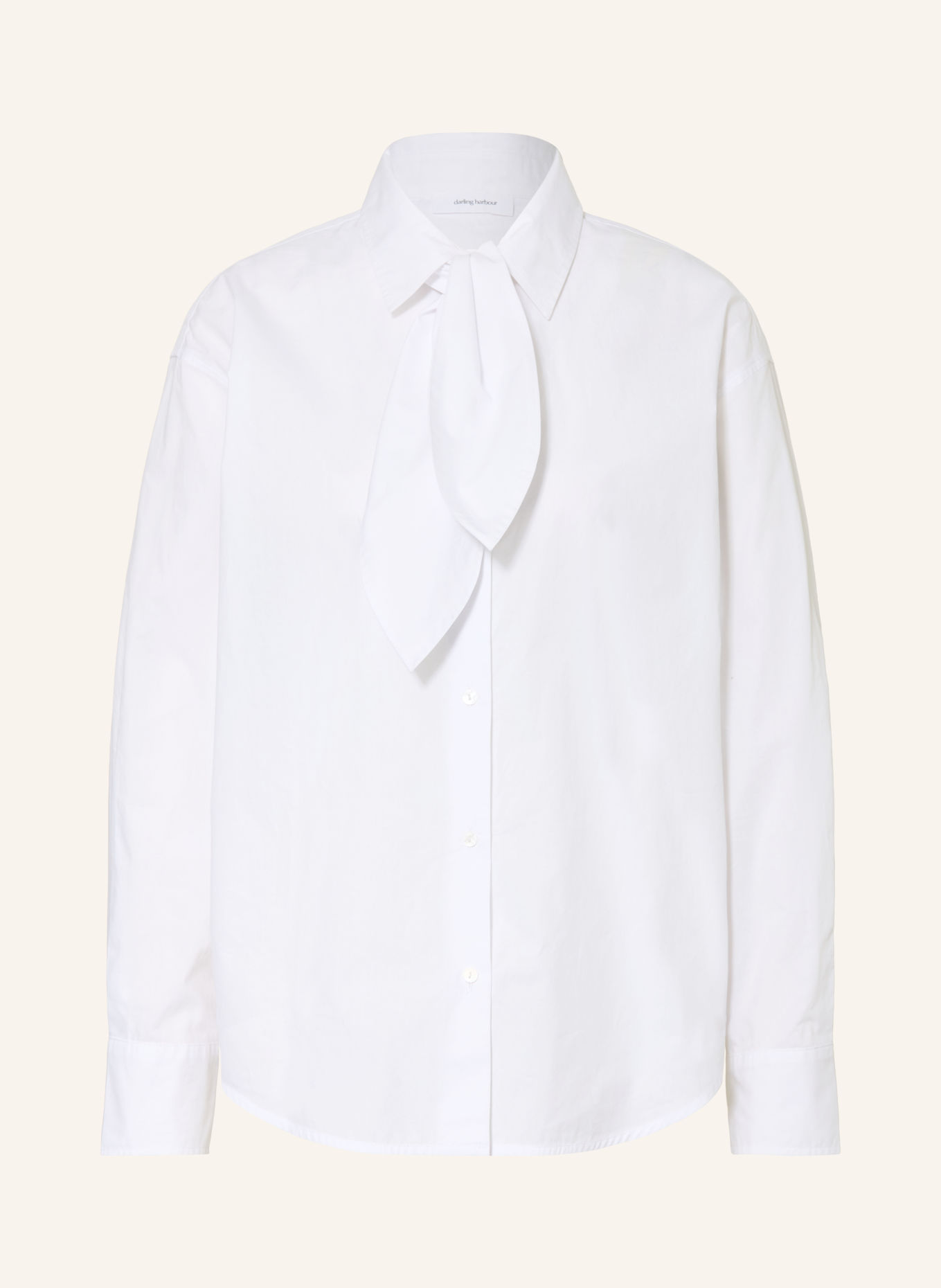 darling harbour Hemdbluse mit abnehmbarer Schluppe: WHITE