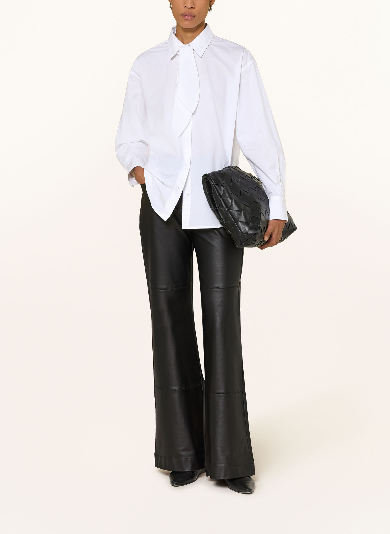 darling harbour Hemdbluse mit abnehmbarer Schluppe: WHITE