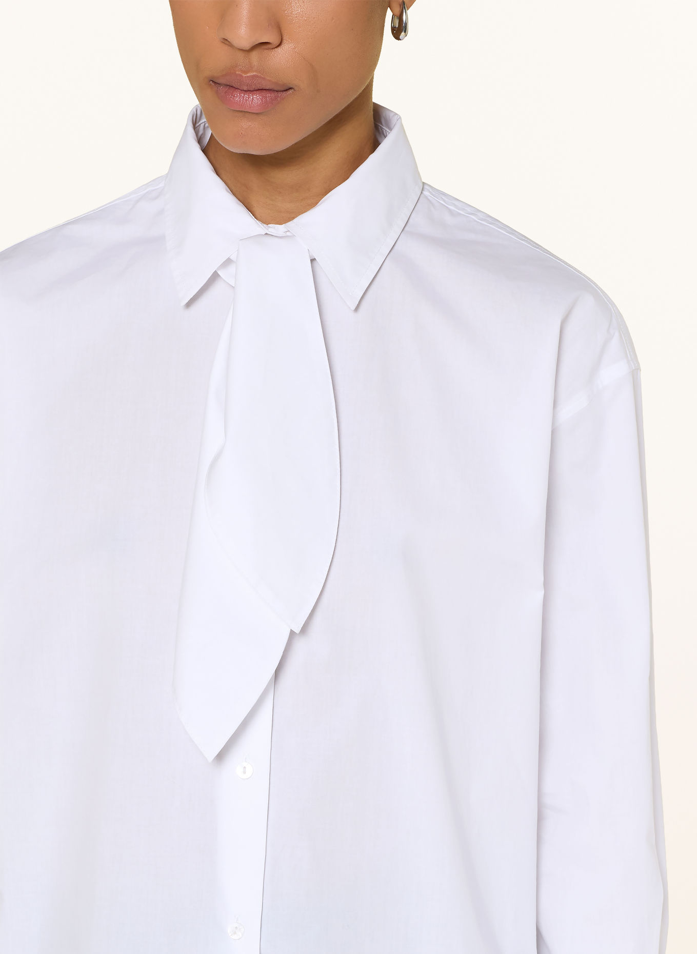 darling harbour Hemdbluse mit abnehmbarer Schluppe: WHITE