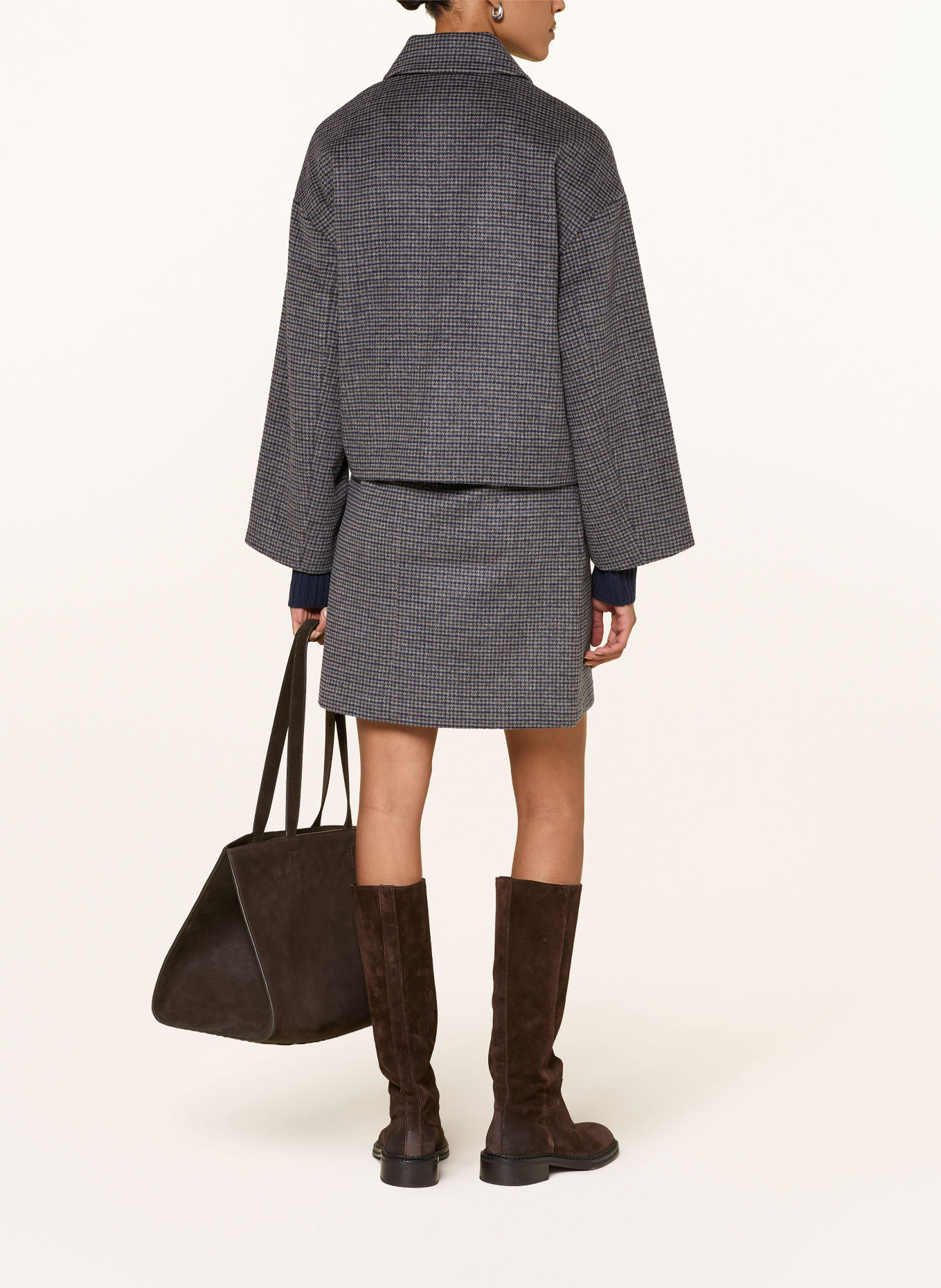 darling harbour Skirt: brown / navy