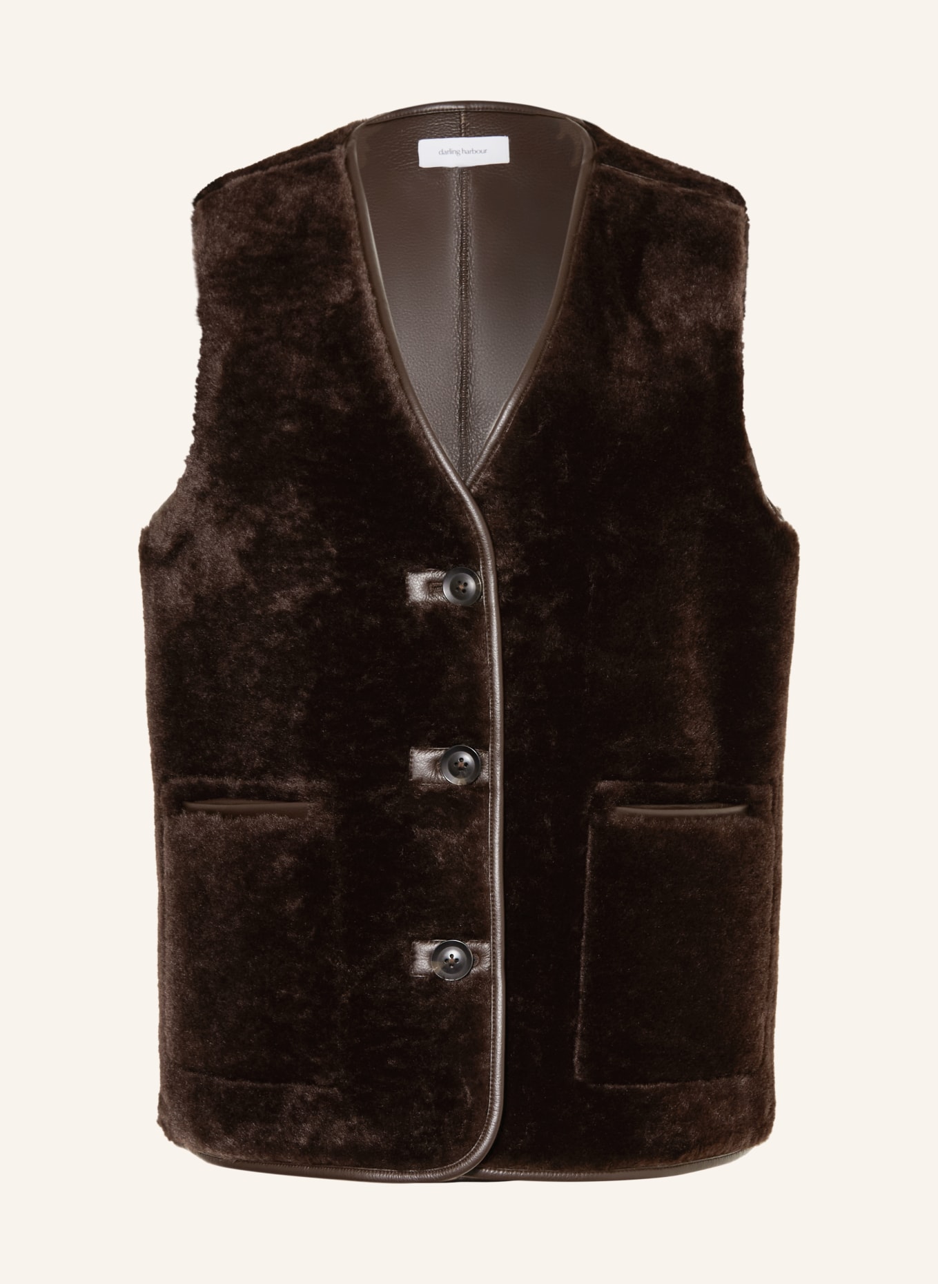 darling harbour Kunstfell-Weste: DARK BROWN