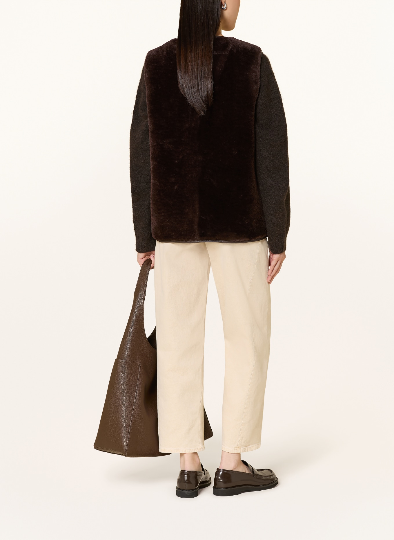 darling harbour Kunstfell-Weste: DARK BROWN