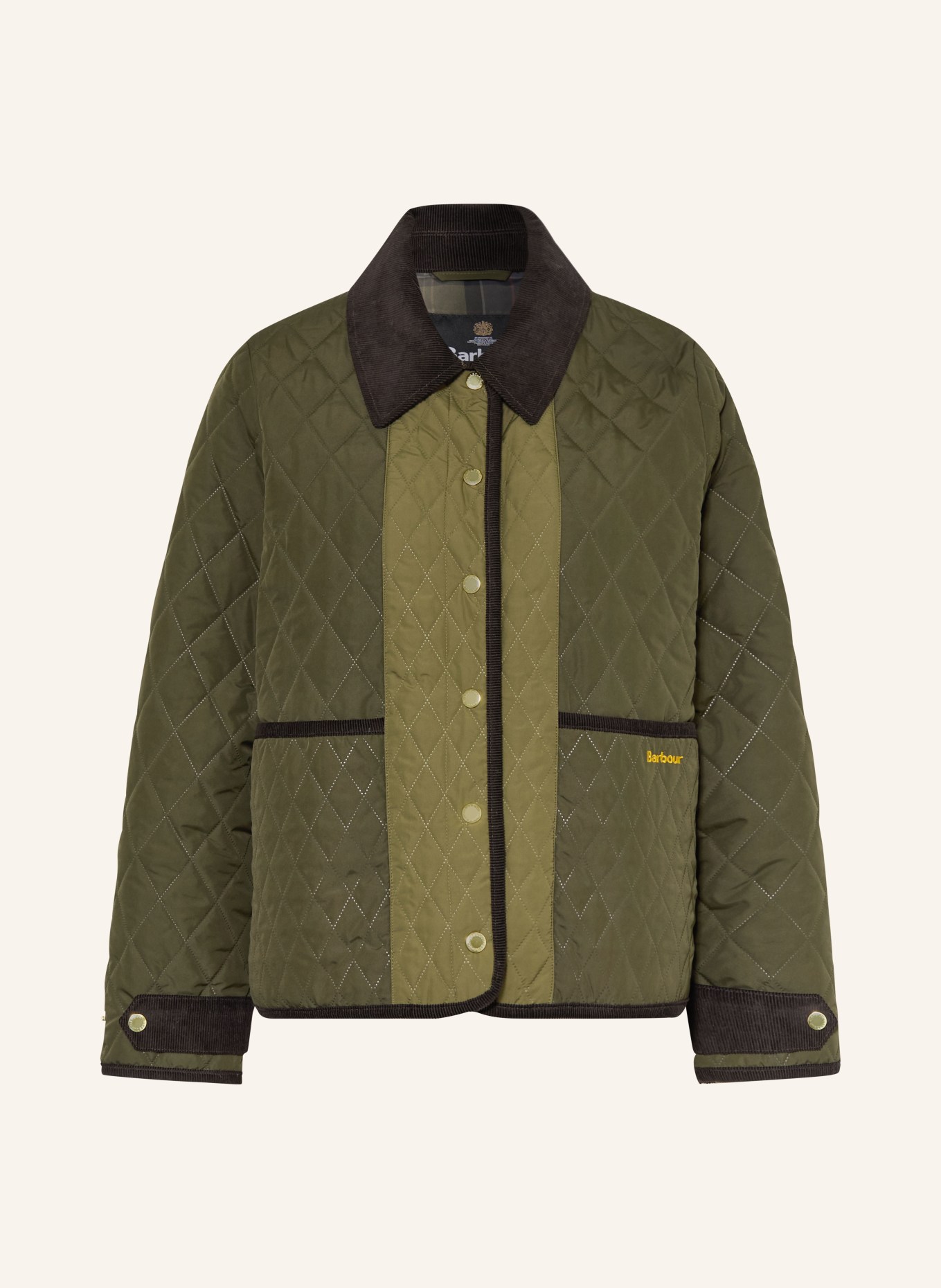 Barbour Gewatteerd jasje: DONKERGROEN / MARRON FONCÉ
