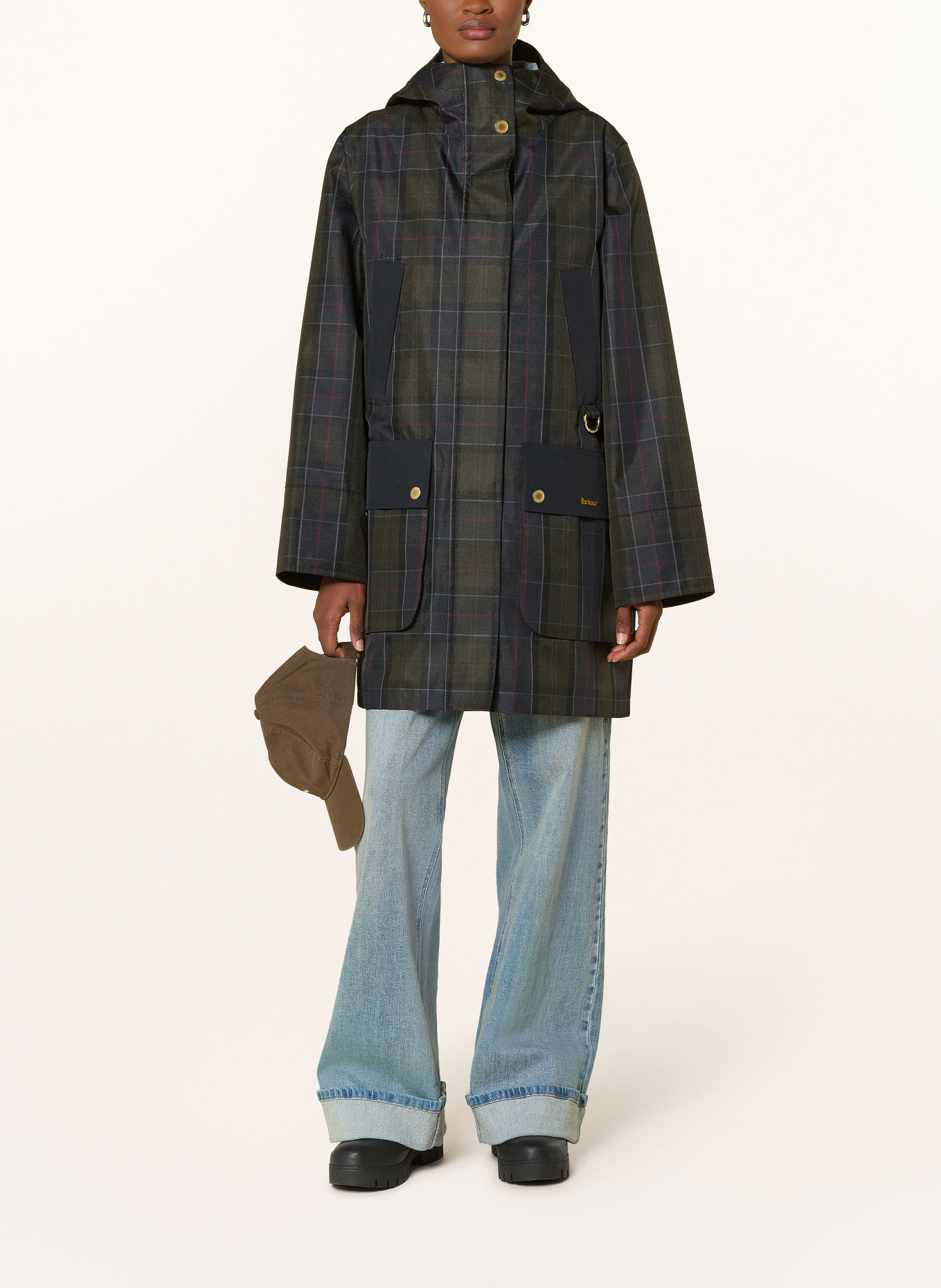 Barbour Parka ROTSEA: DONKERBLAUW / DONKERROOD / KAKI