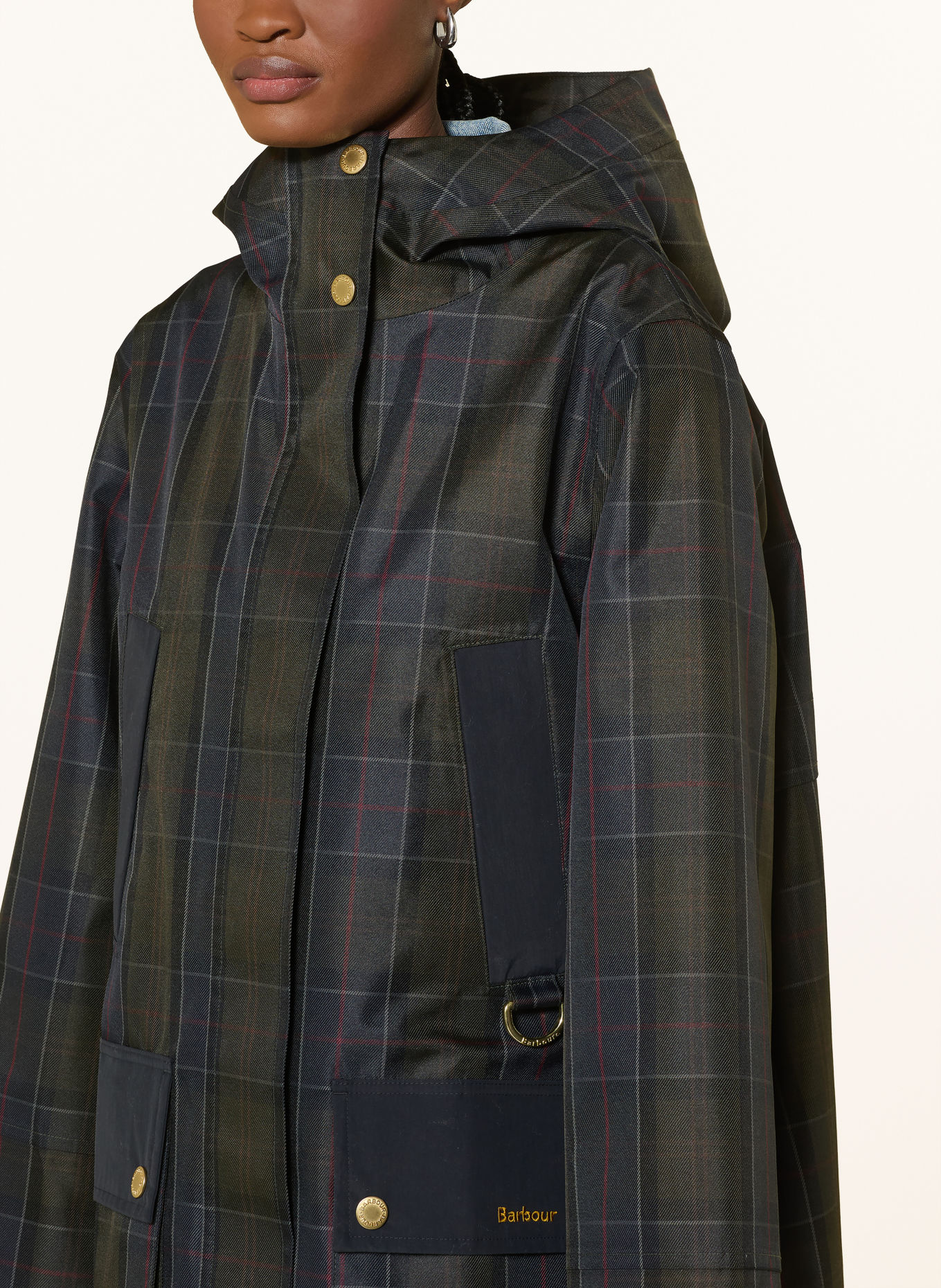 Barbour Parka ROTSEA: DONKERBLAUW / DONKERROOD / KAKI