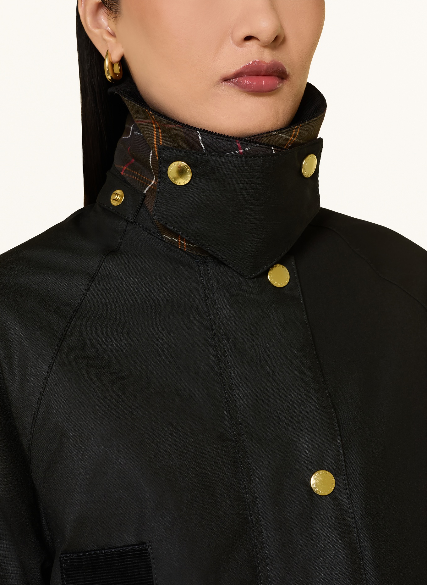 Barbour Parka ICON: SCHWARZ / ORANGE / DUNKELGRÜN