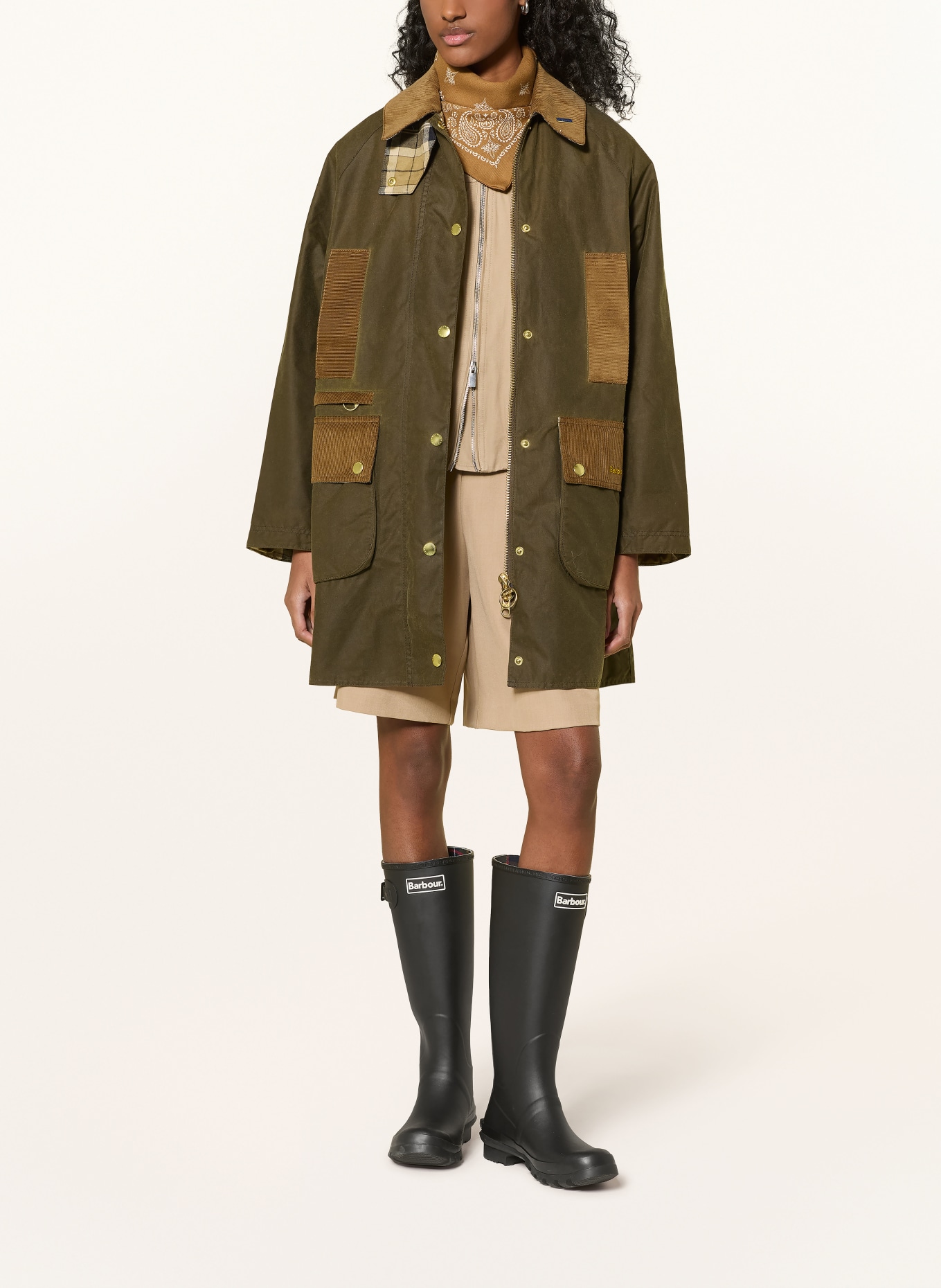 Barbour Parka ICON: KAKI / GOUD / COGNAC