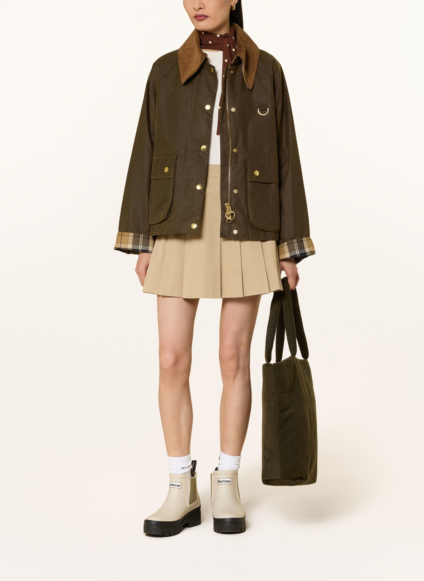 Barbour Fieldjacket ICONS SPEY: MARRON FONCÉ / COGNAC
