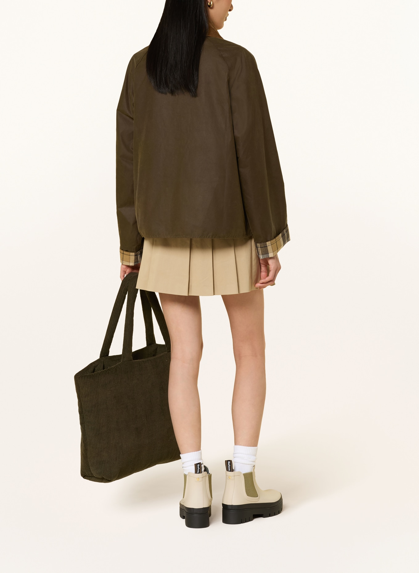 Barbour Fieldjacket ICONS SPEY: MARRON FONCÉ / COGNAC