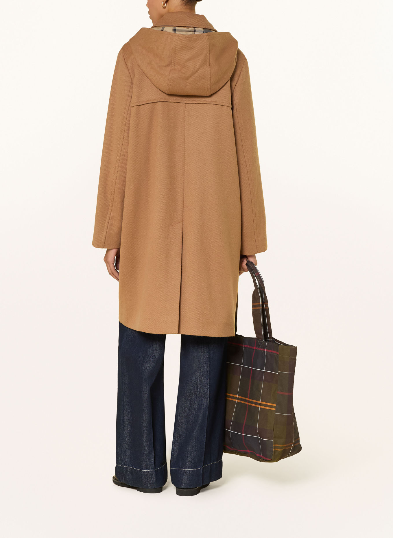 Barbour Duffle-coat MELODY avec capuche amovible: CHAMEAU / NOIR