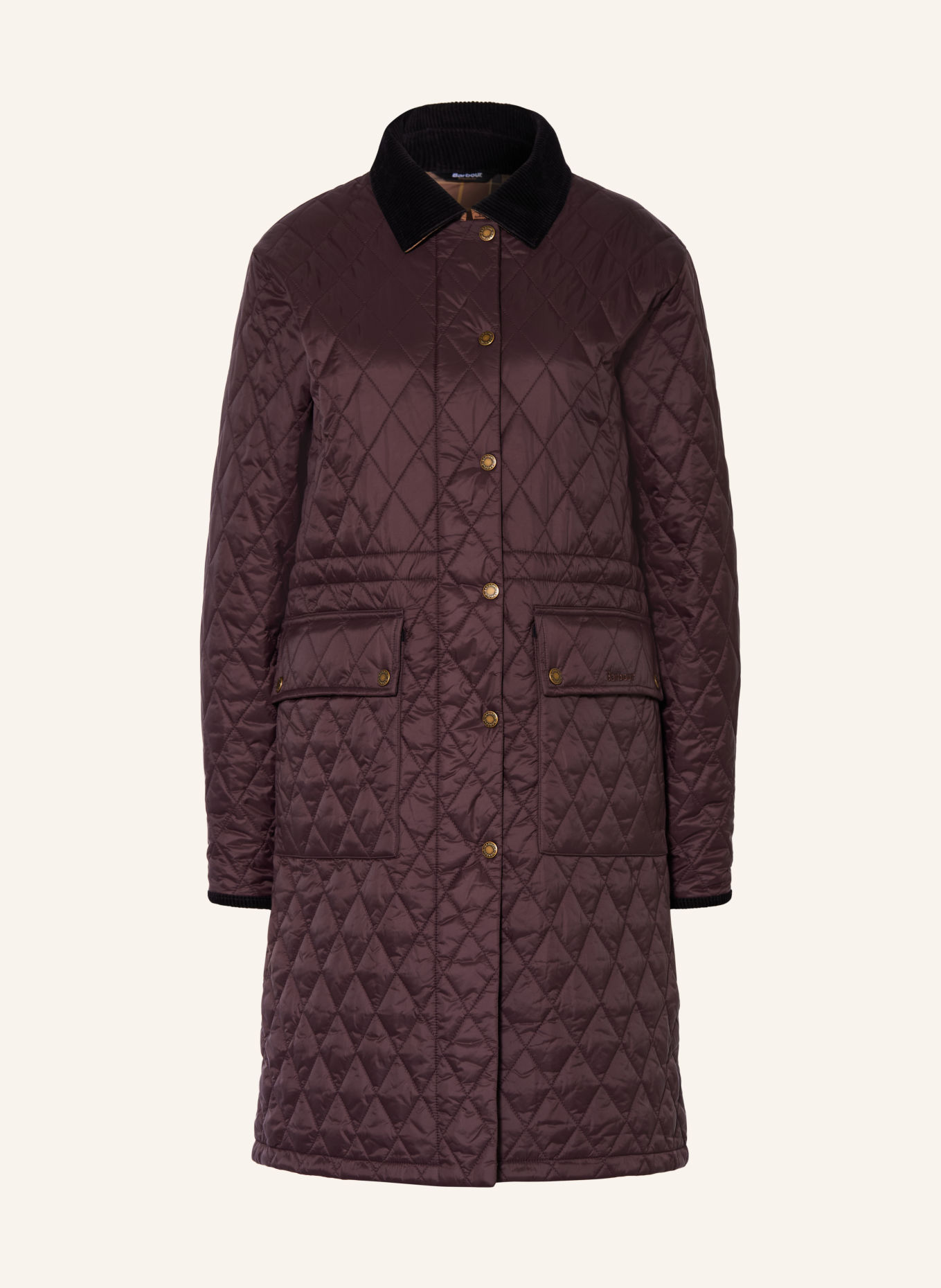 Barbour Gewatteerde jas ROSAMUND QUILT: MARRON FONCÉ / ZWART