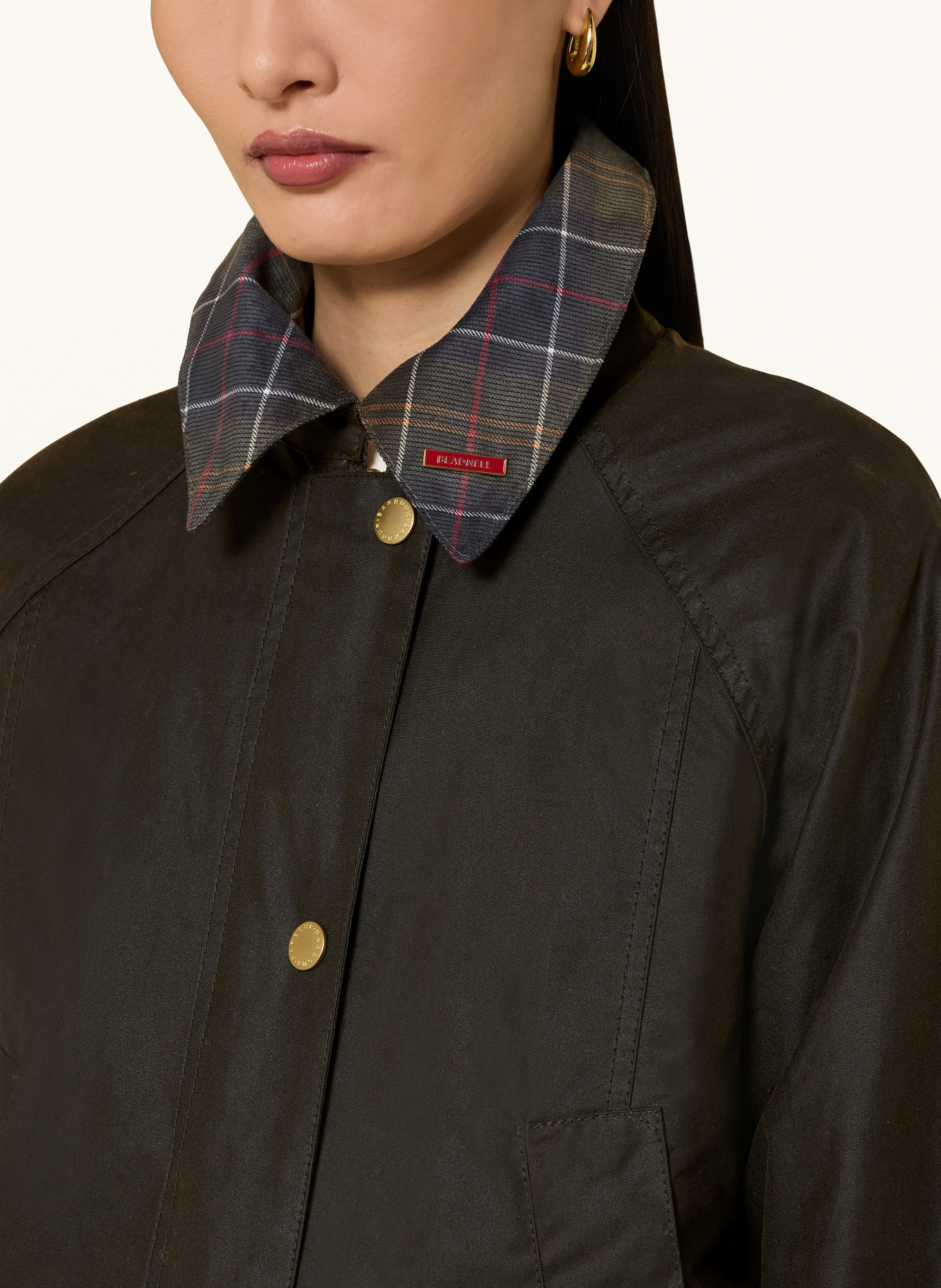 Barbour Fieldjacket ICONS BEADNELL: DUNKELGRÜN / ROT / DUNKELBLAU