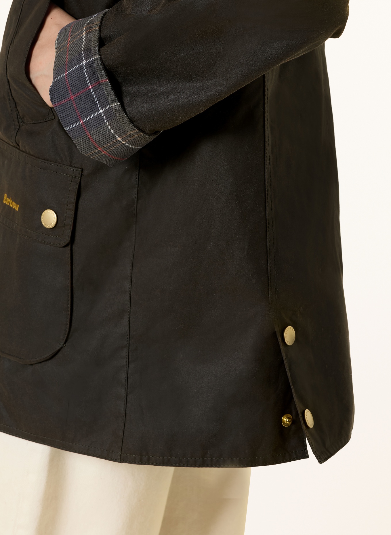 Barbour Fieldjacket ICONS BEADNELL: DUNKELGRÜN / ROT / DUNKELBLAU