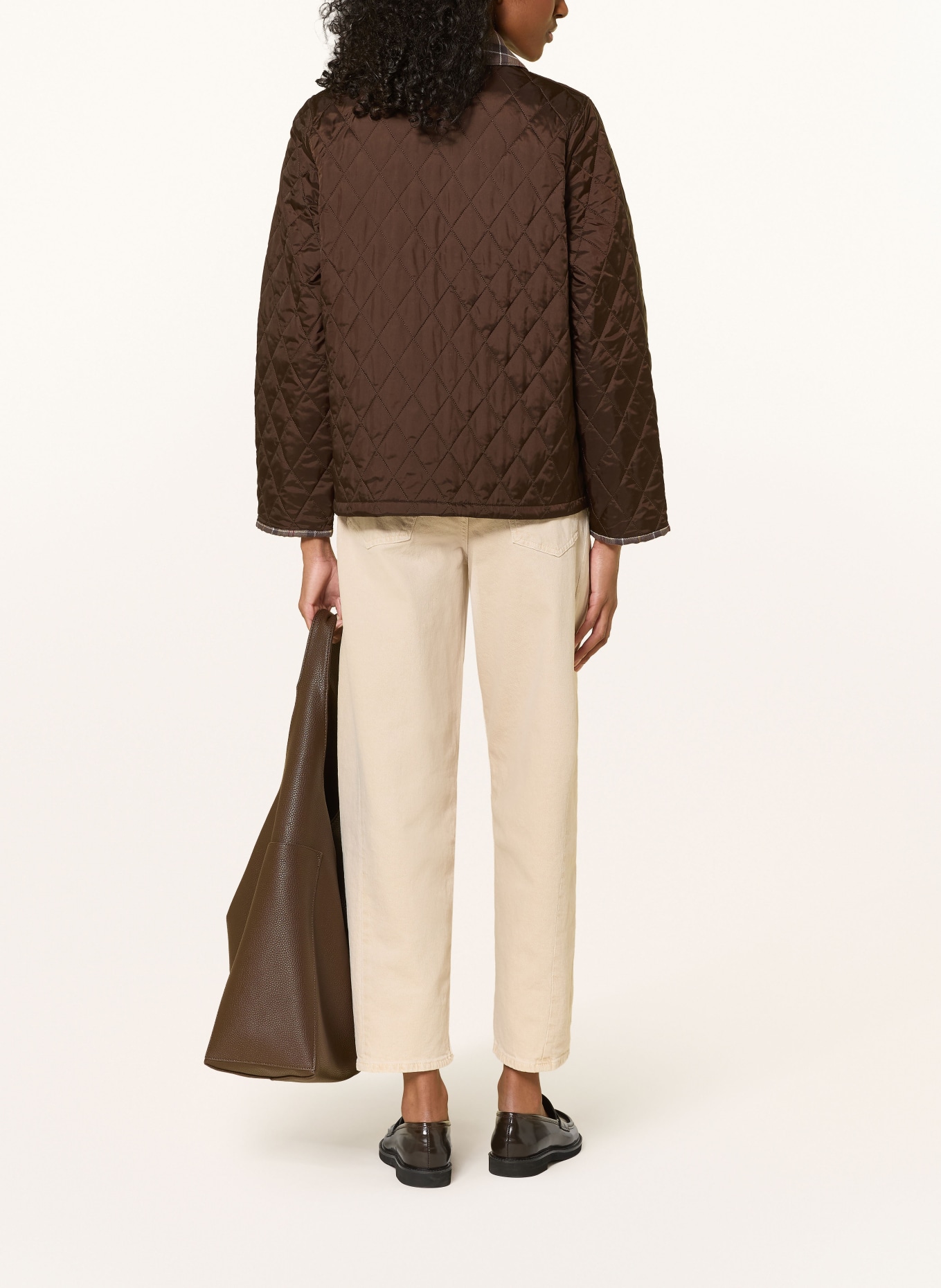 Barbour Gewatteerd jack: MARRON FONCÉ / CAMEL / ROOD