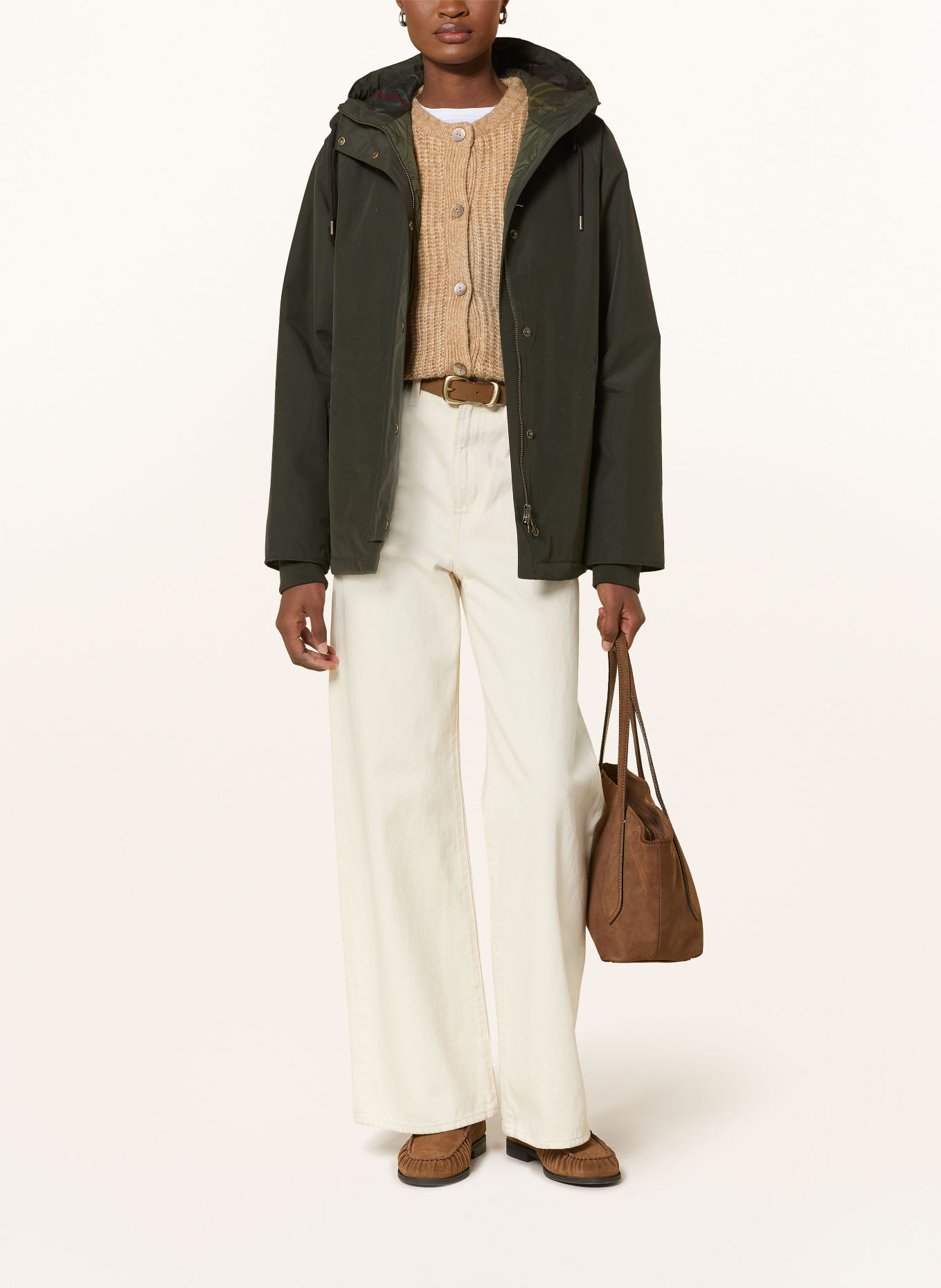 Barbour Parka HESTER: DONKERGROEN