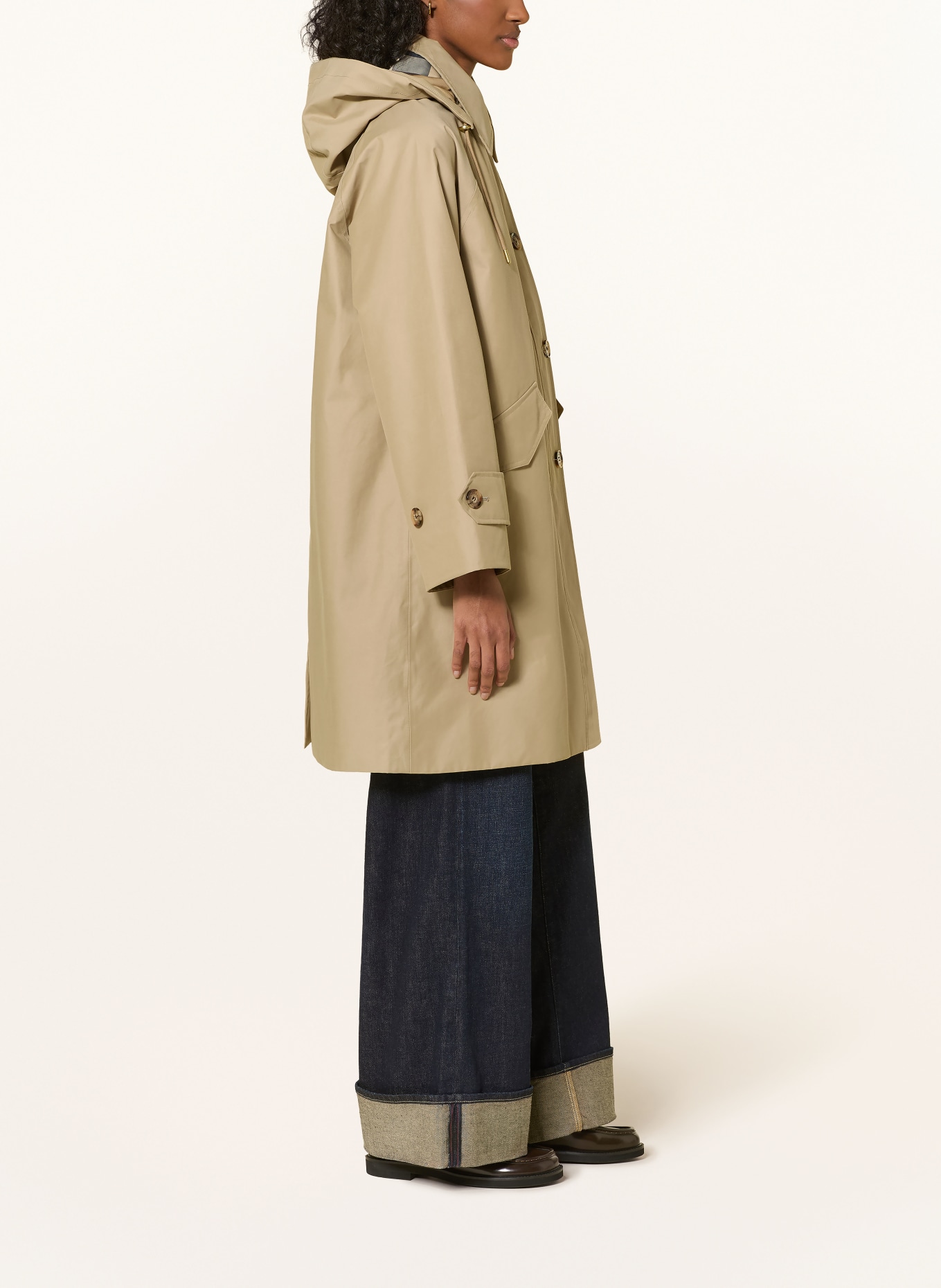Barbour HARLEIGH coat with detachable hood: CAMEL