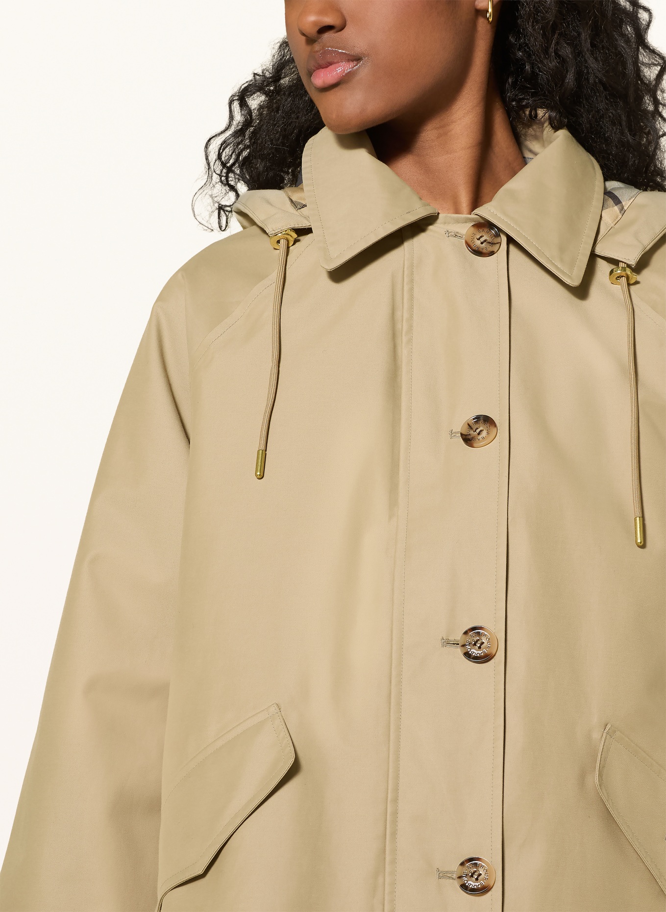 Barbour HARLEIGH coat with detachable hood: CAMEL