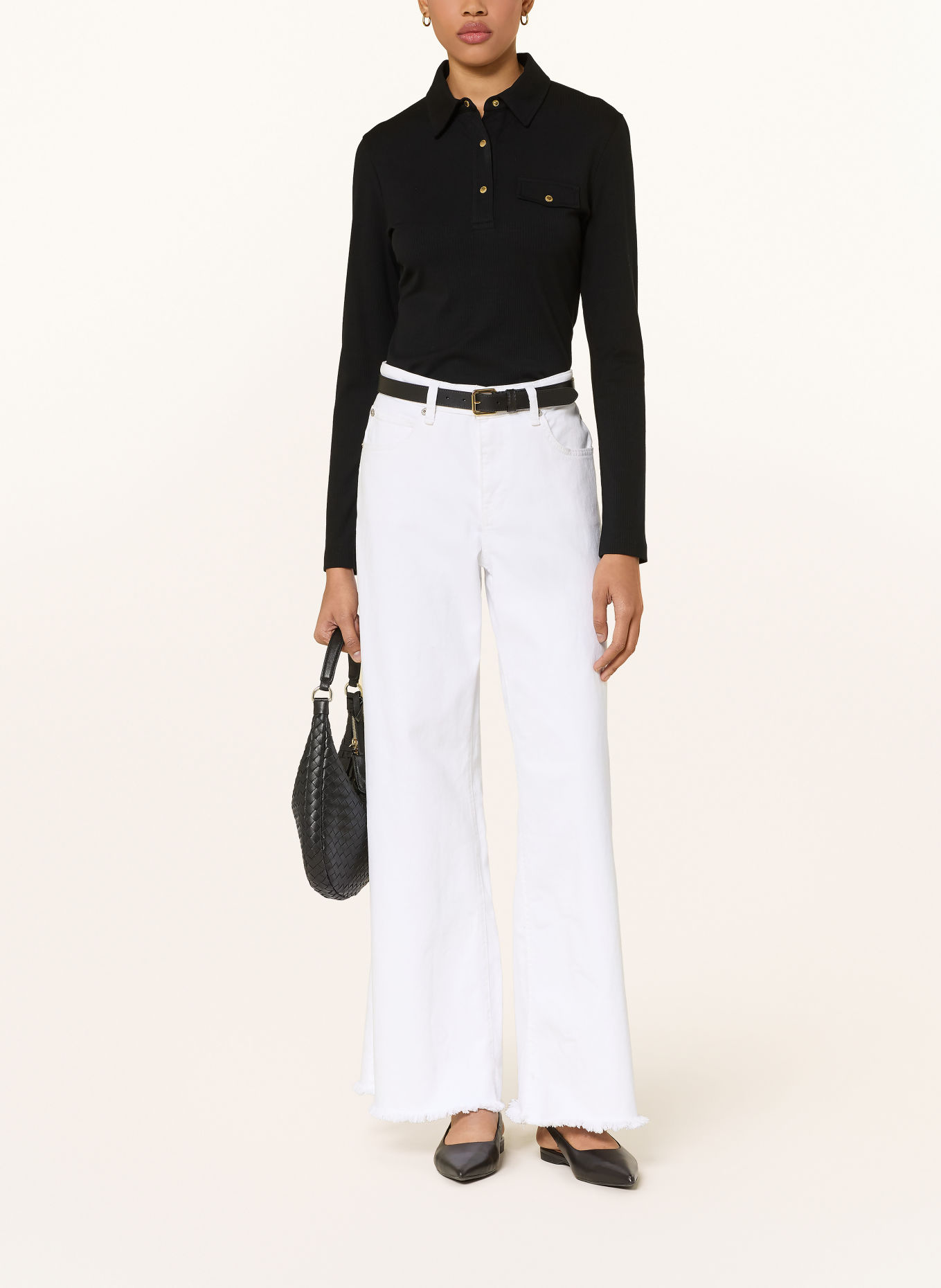 BARBOUR INTERNATIONAL Jersey-poloshirt RAMONA: ZWART
