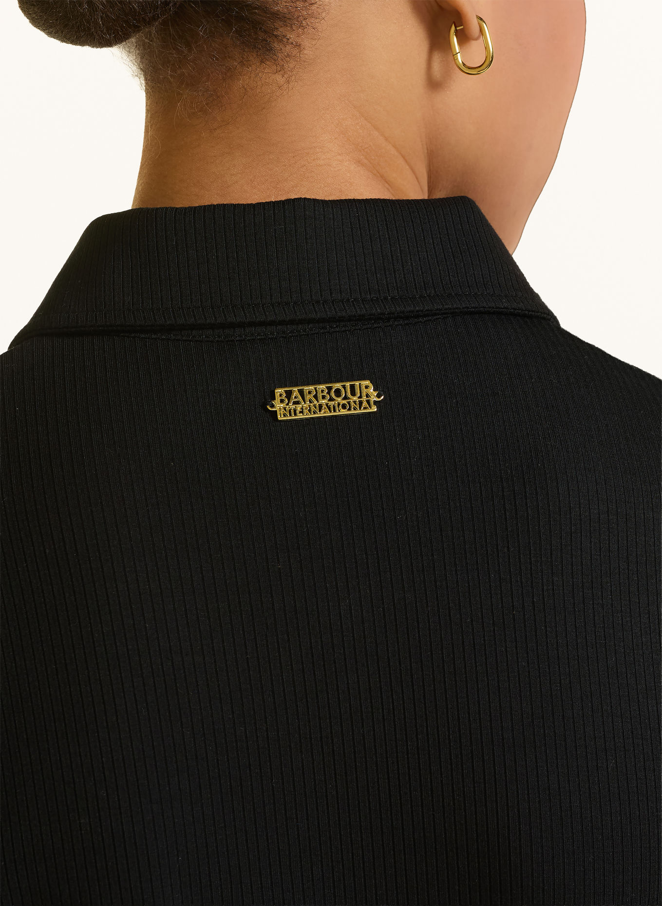 BARBOUR INTERNATIONAL Jersey-poloshirt RAMONA: ZWART