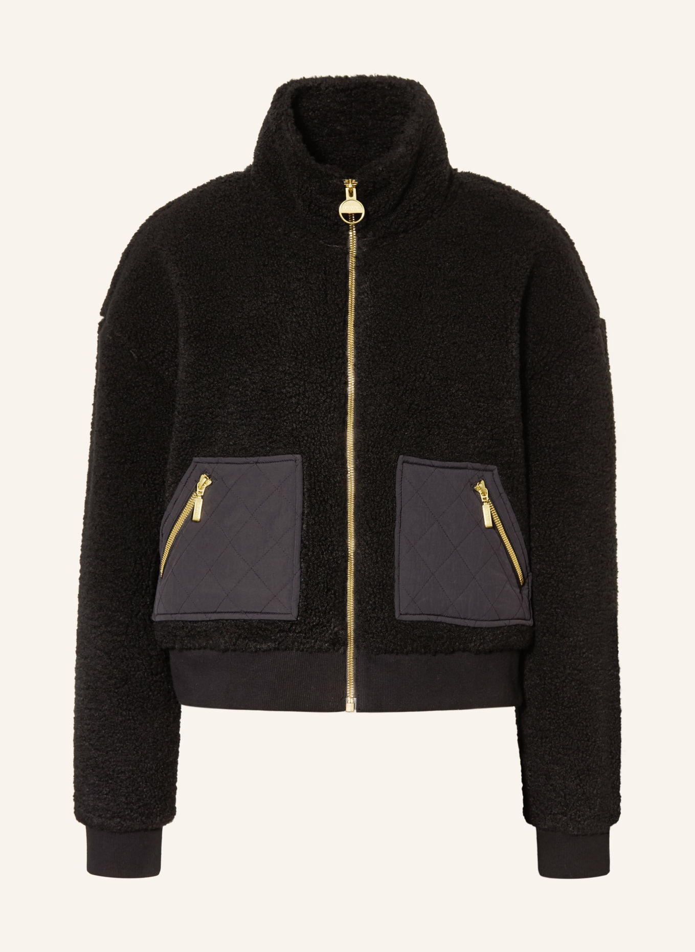 BARBOUR INTERNATIONAL Teddyfell-Jacke GEA: SCHWARZ