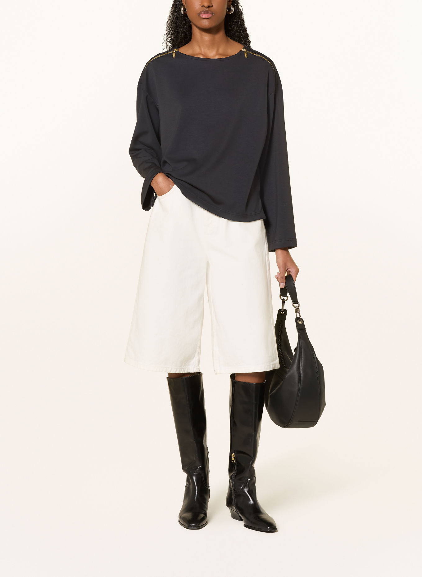BARBOUR INTERNATIONAL Sweatshirt KENNA: SCHWARZ