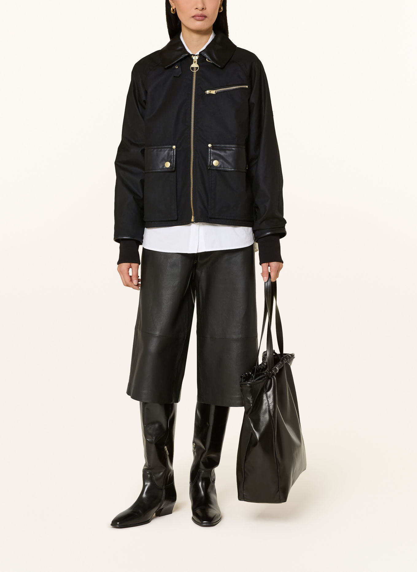 BARBOUR INTERNATIONAL Fieldjacket DONNINGTON: ZWART