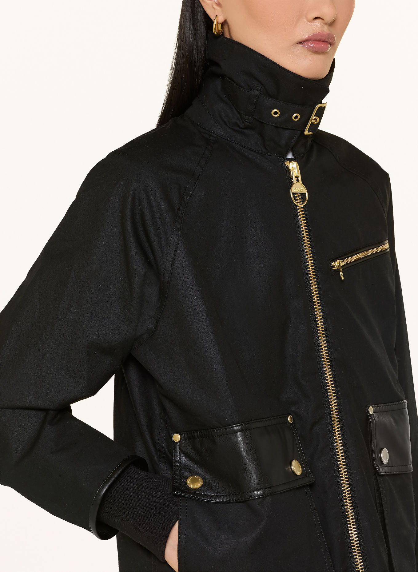BARBOUR INTERNATIONAL Fieldjacket DONNINGTON: ZWART