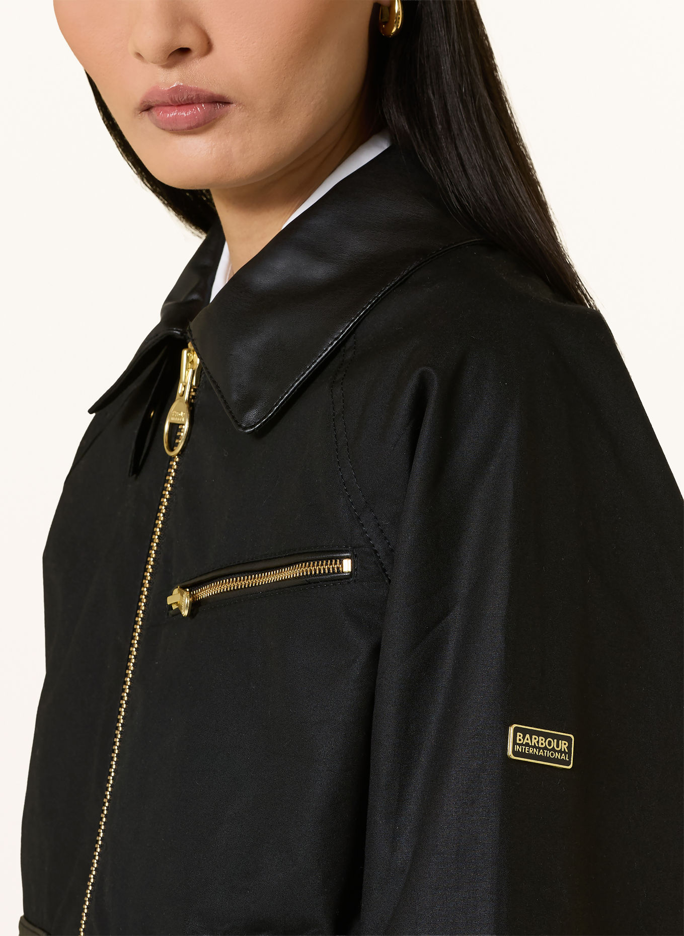 BARBOUR INTERNATIONAL Fieldjacket DONNINGTON: ZWART
