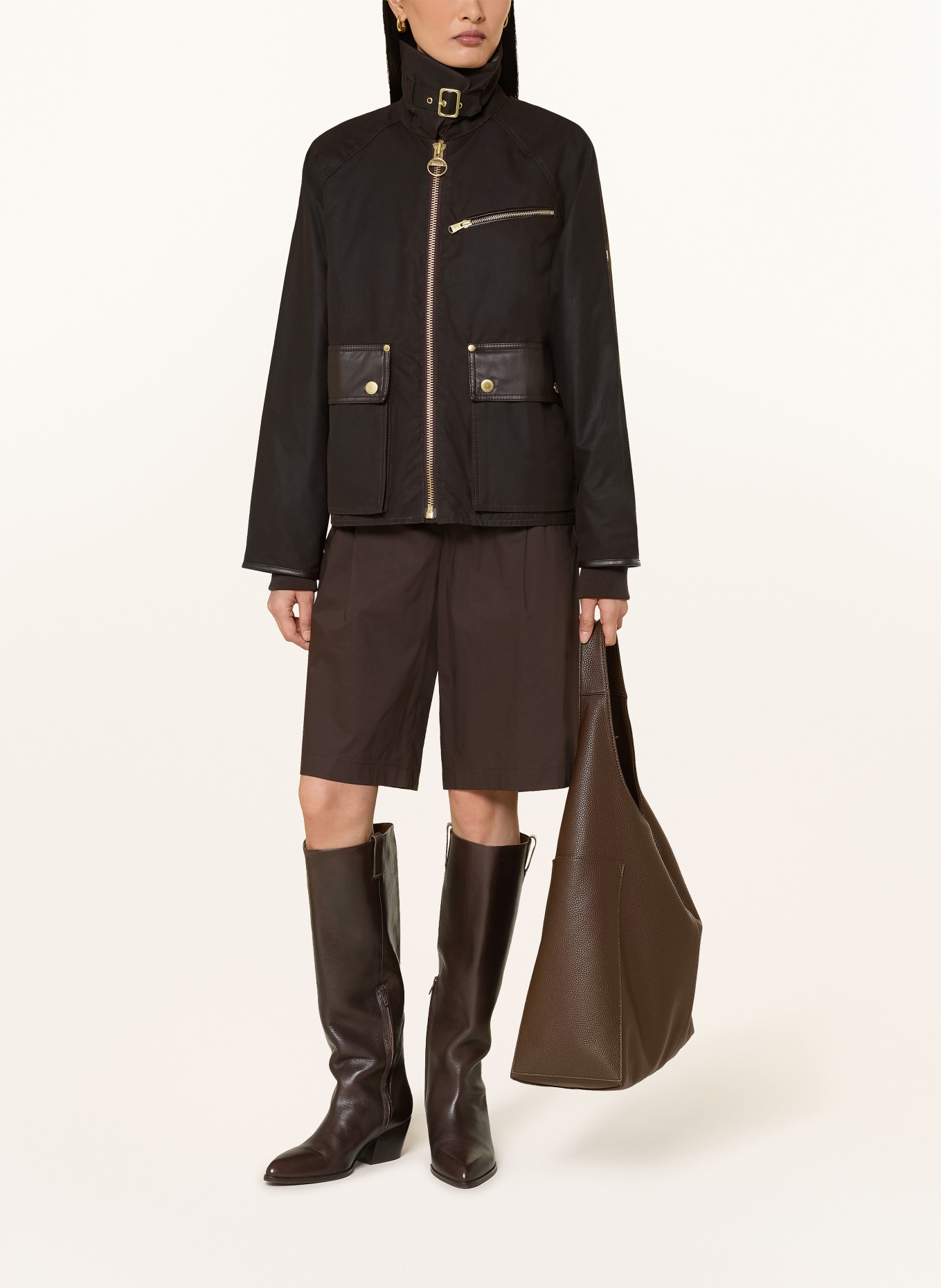 BARBOUR INTERNATIONAL DONNINGTON Field Jacket: DARK BROWN