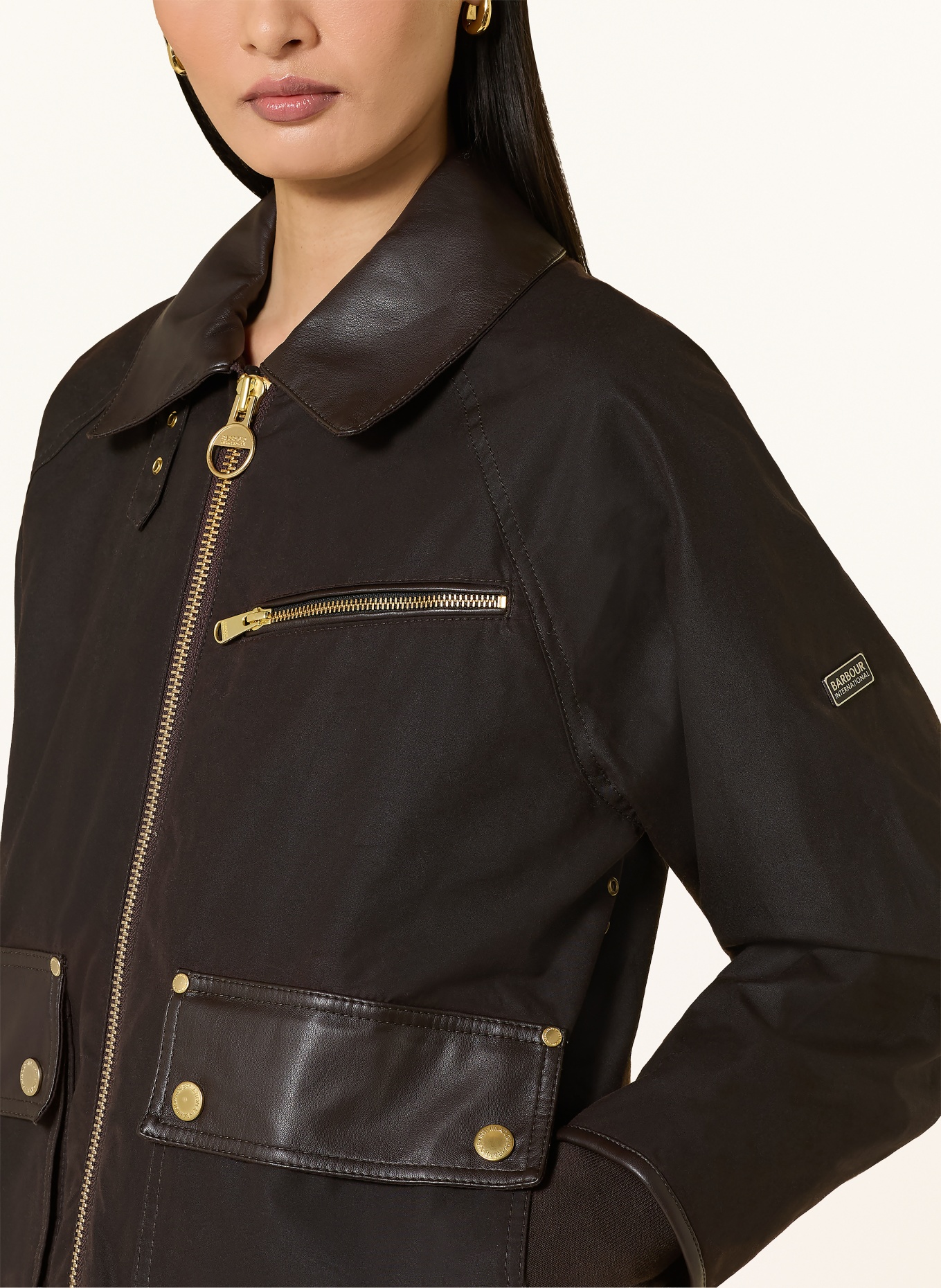 BARBOUR INTERNATIONAL DONNINGTON Field Jacket: DARK BROWN