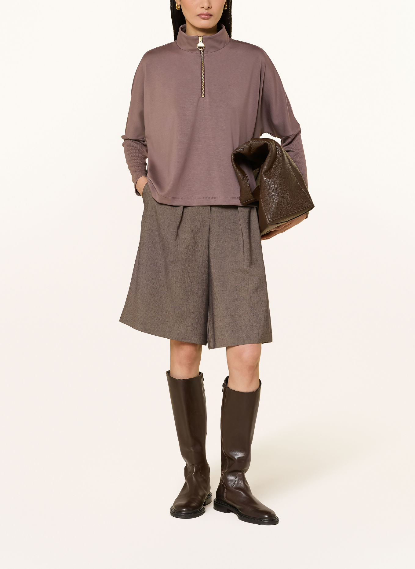 BARBOUR INTERNATIONAL Jersey-Troyer KEMORA: TAUPE