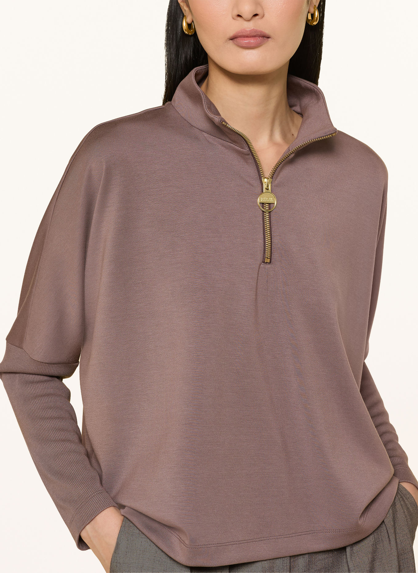 BARBOUR INTERNATIONAL Jersey-Troyer KEMORA: TAUPE