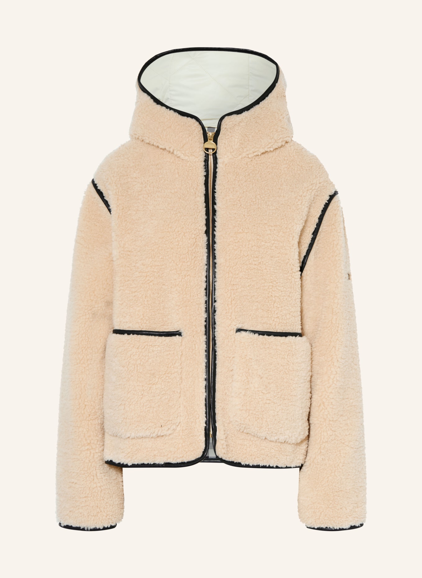 BARBOUR INTERNATIONAL Teddyfell-Jacke RAMONA: ECRU / SCHWARZ