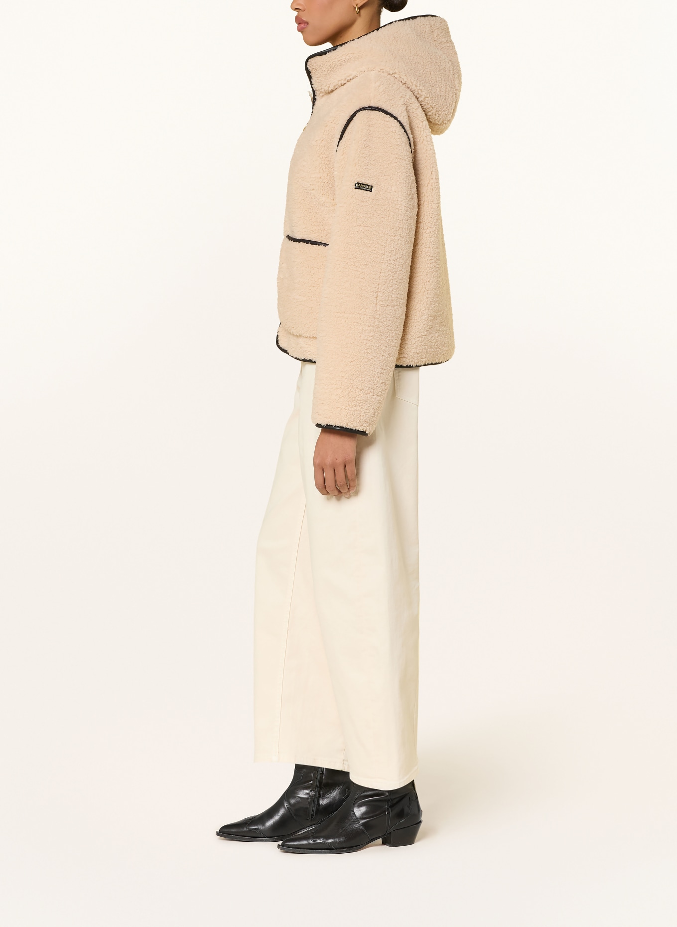 BARBOUR INTERNATIONAL Teddyfell-Jacke RAMONA: ECRU / SCHWARZ