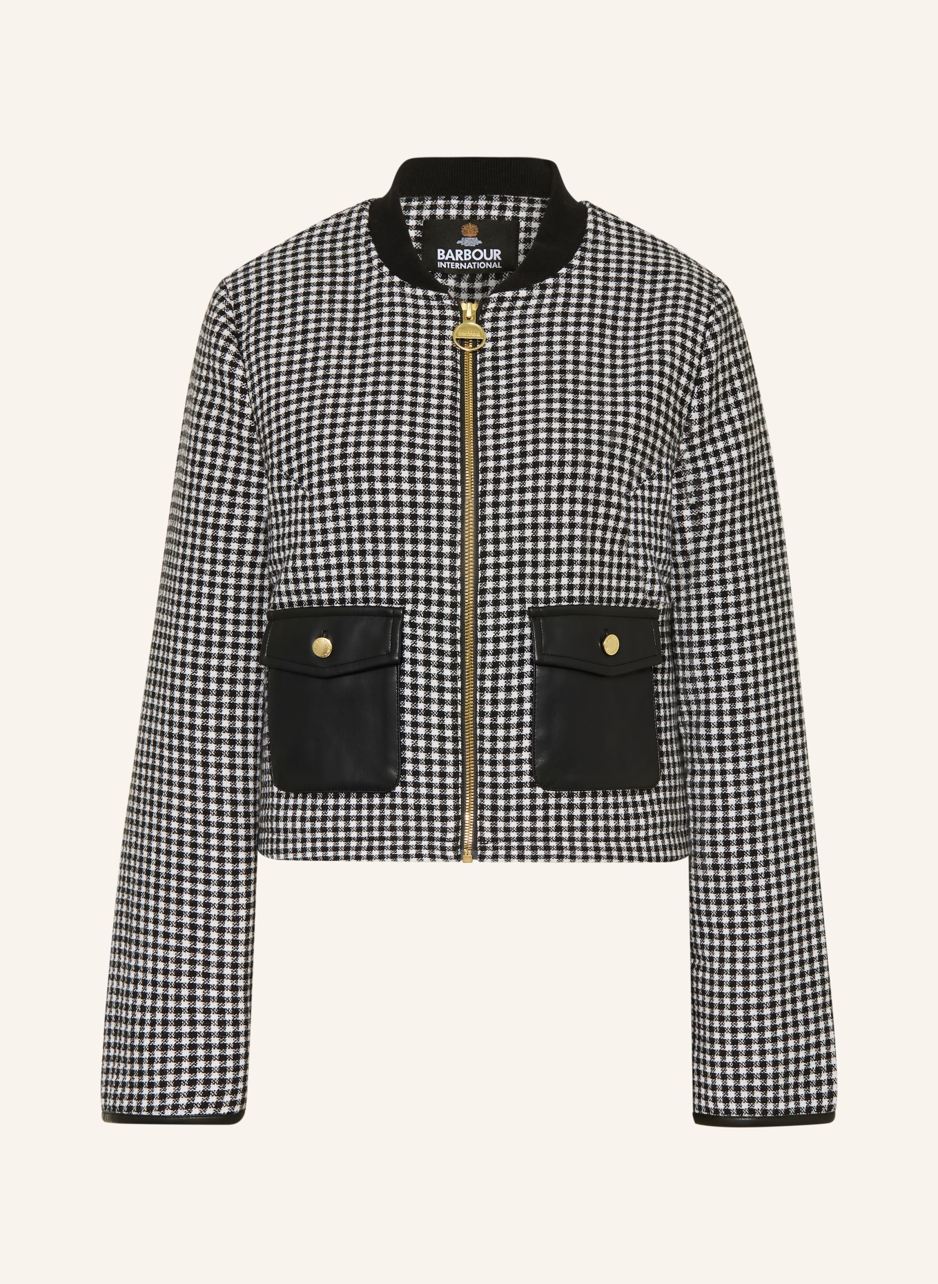 BARBOUR INTERNATIONAL Sako HALINA: ČERNÁ / BÍLÁ