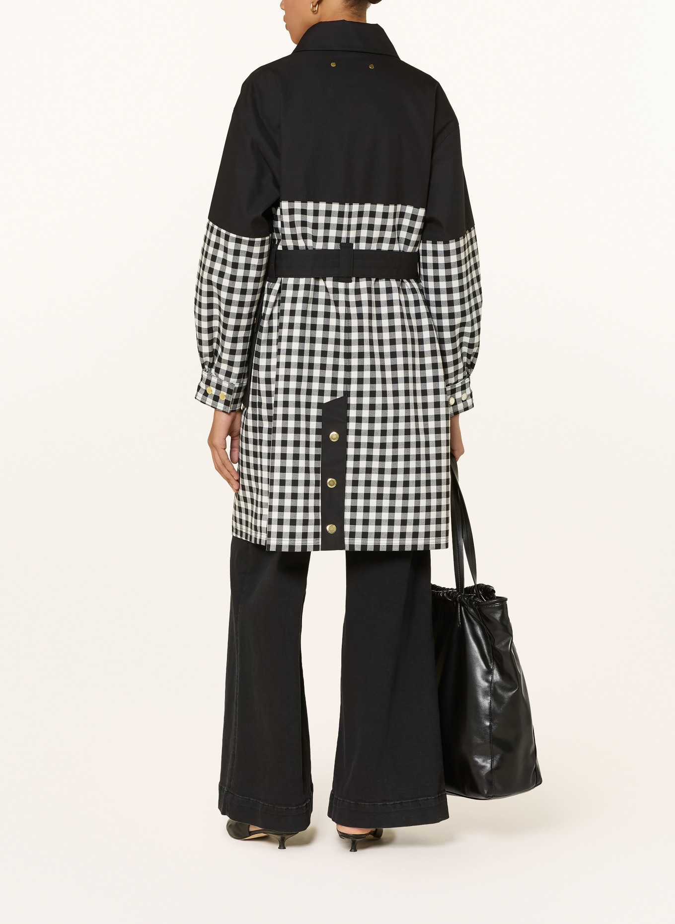 BARBOUR INTERNATIONAL Trenchcoat GEA: ZWART / WIT