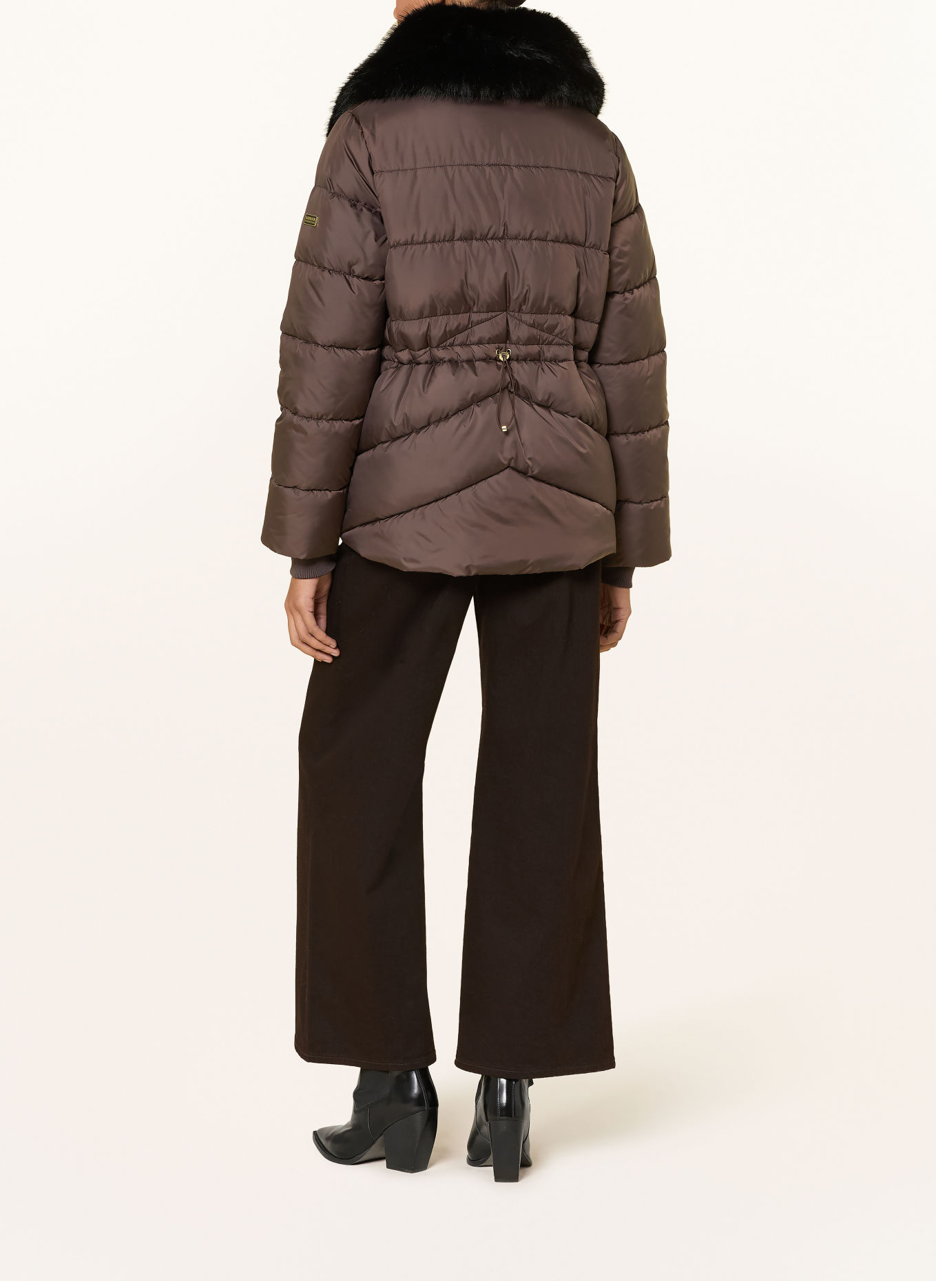 BARBOUR INTERNATIONAL Steppjacke CYRUS mit Kunstfell: BRAUN