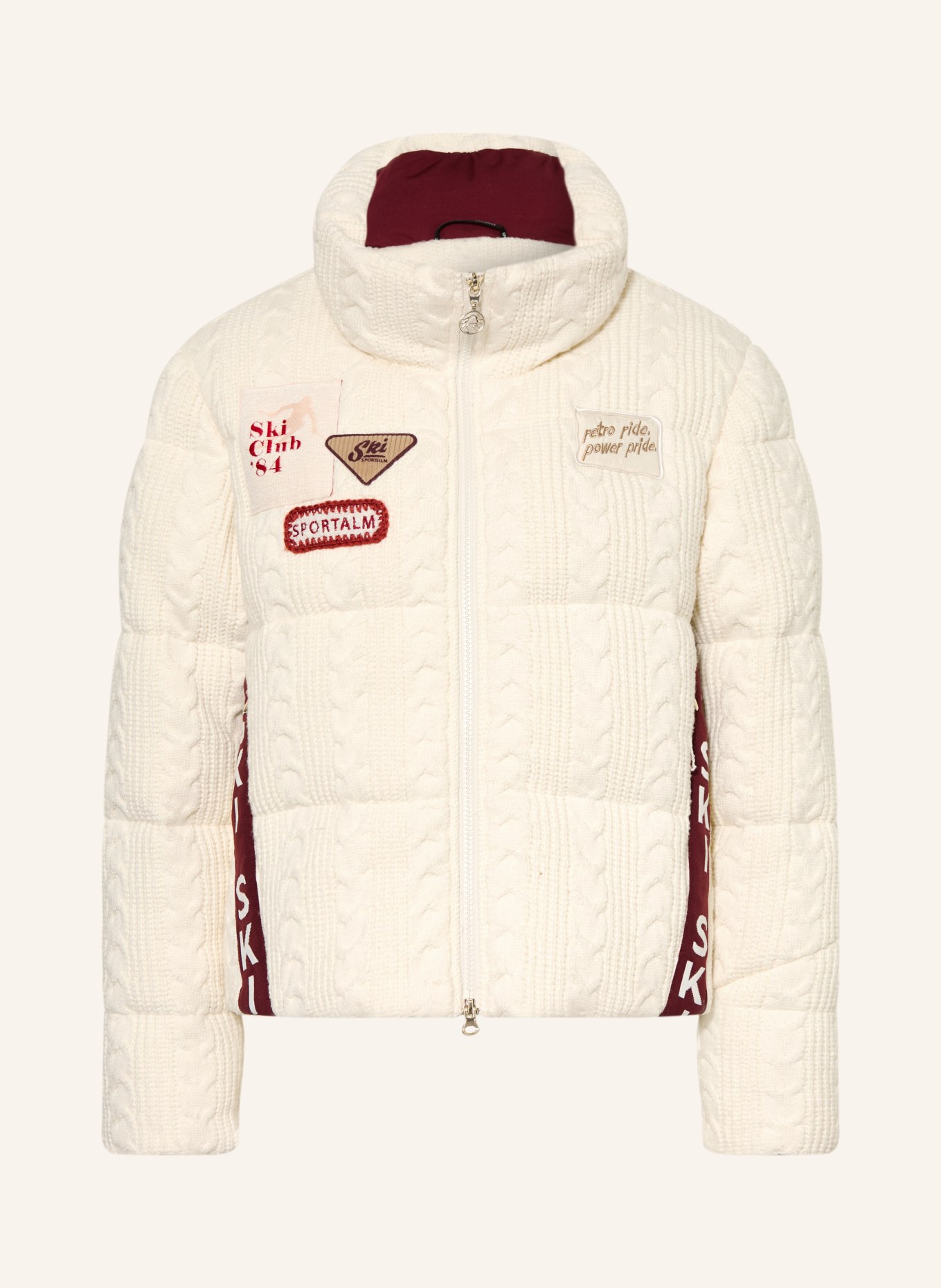 SPORTALM Ski jacket: CREAM / DARK RED