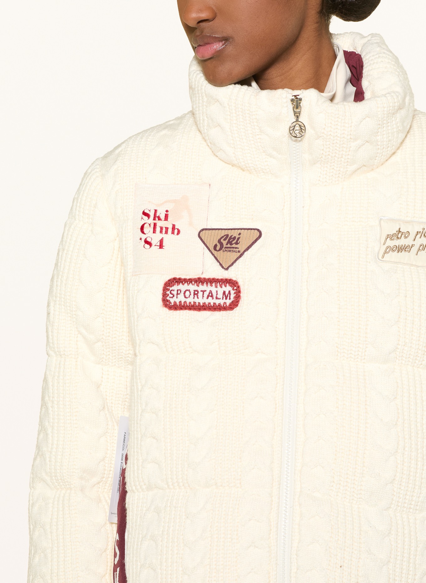 SPORTALM Ski jacket: CREAM / DARK RED