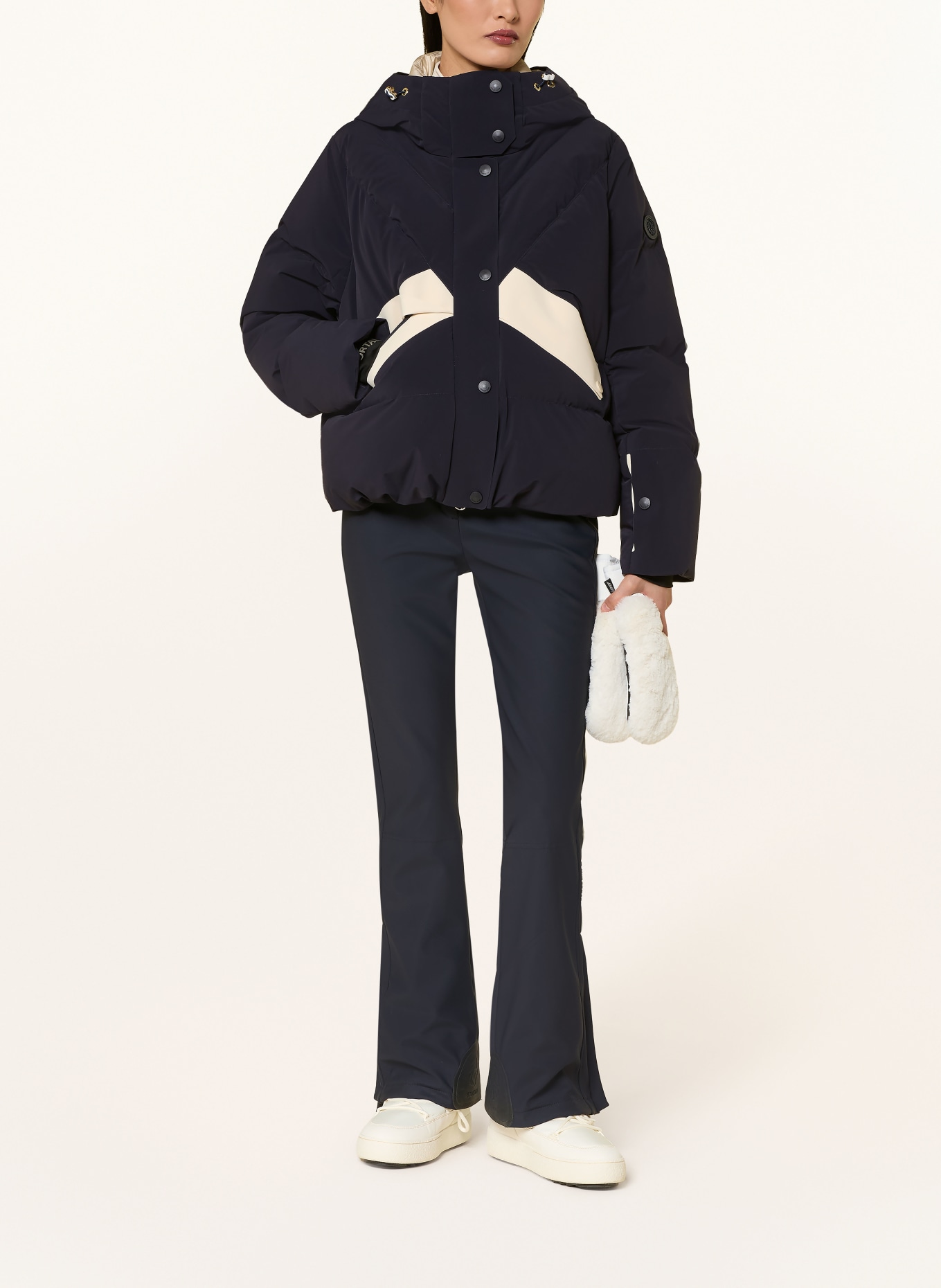 SPORTALM Down ski jacket: DARK BLUE / CREAM