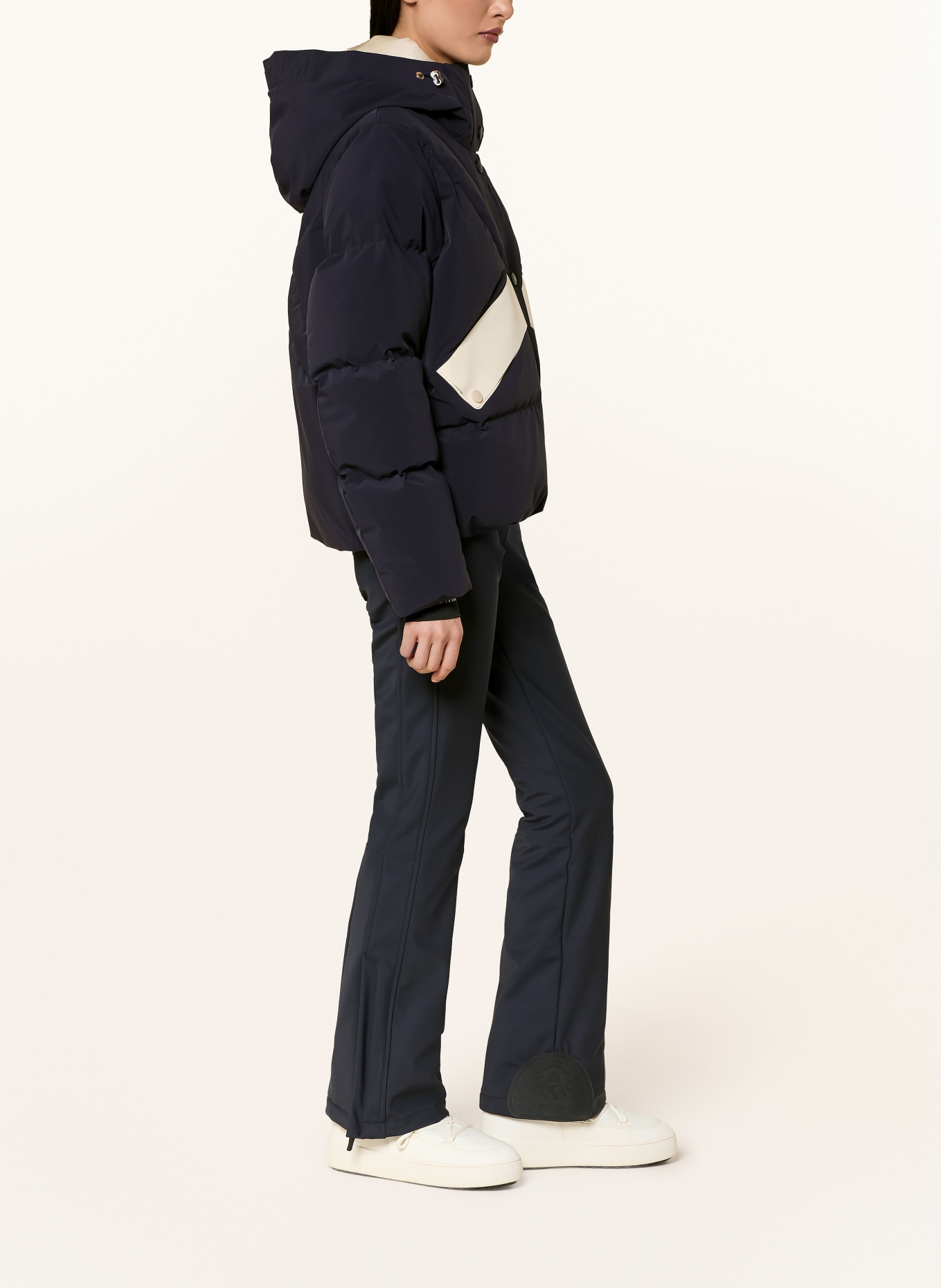 SPORTALM Down ski jacket: DARK BLUE / CREAM