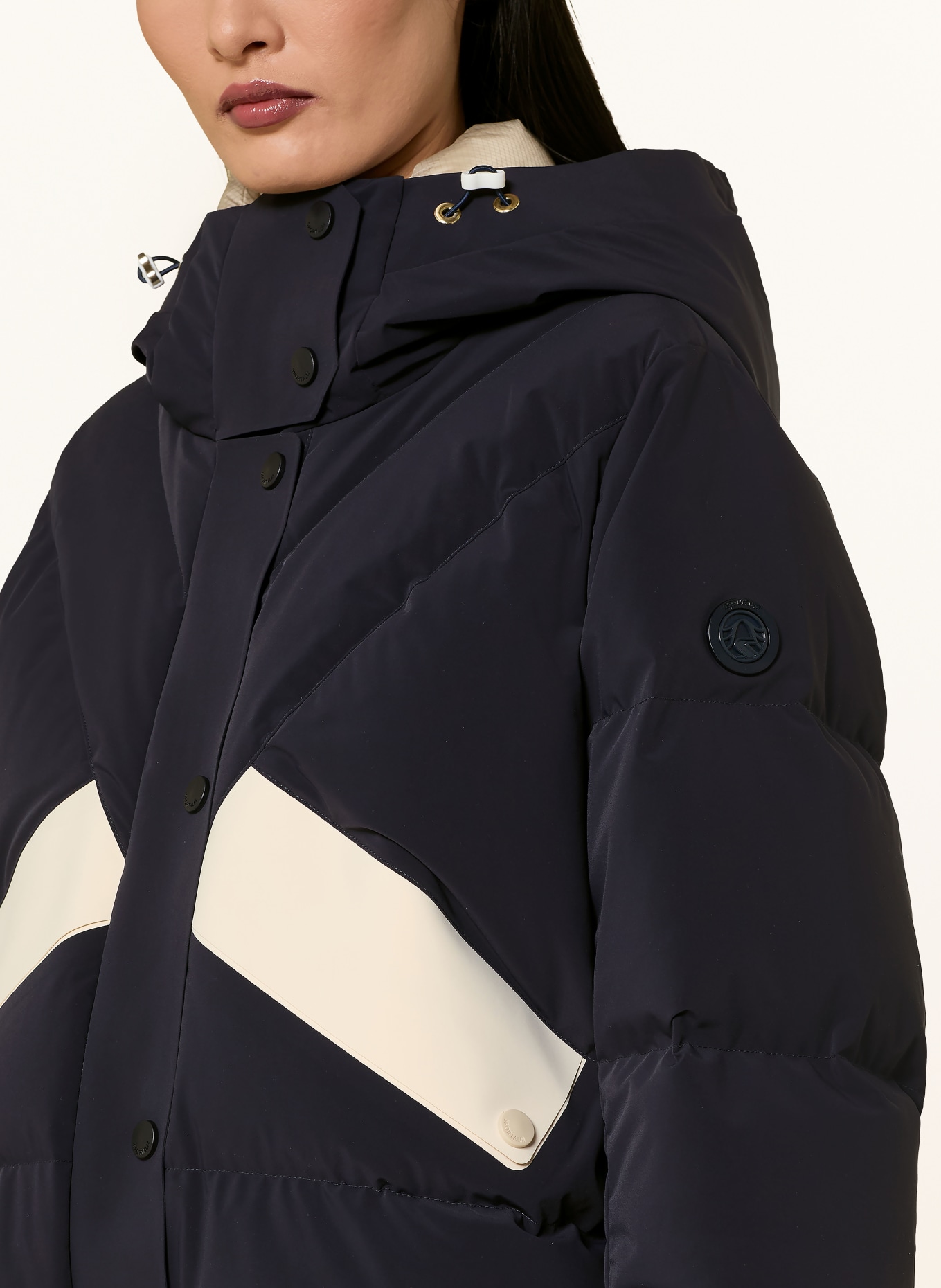 SPORTALM Down ski jacket: DARK BLUE / CREAM
