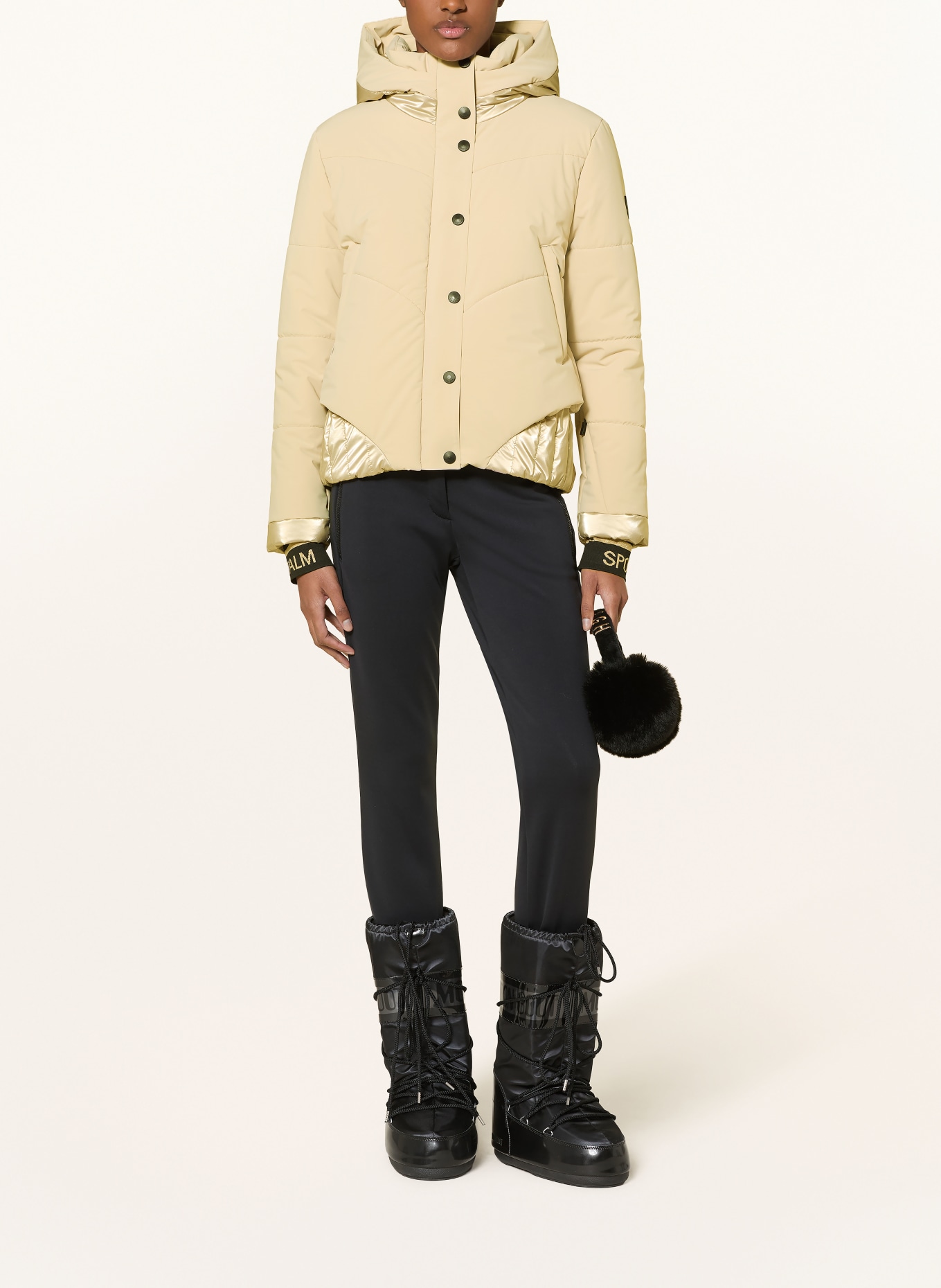 SPORTALM Ski jacket with glitter thread: BEIGE