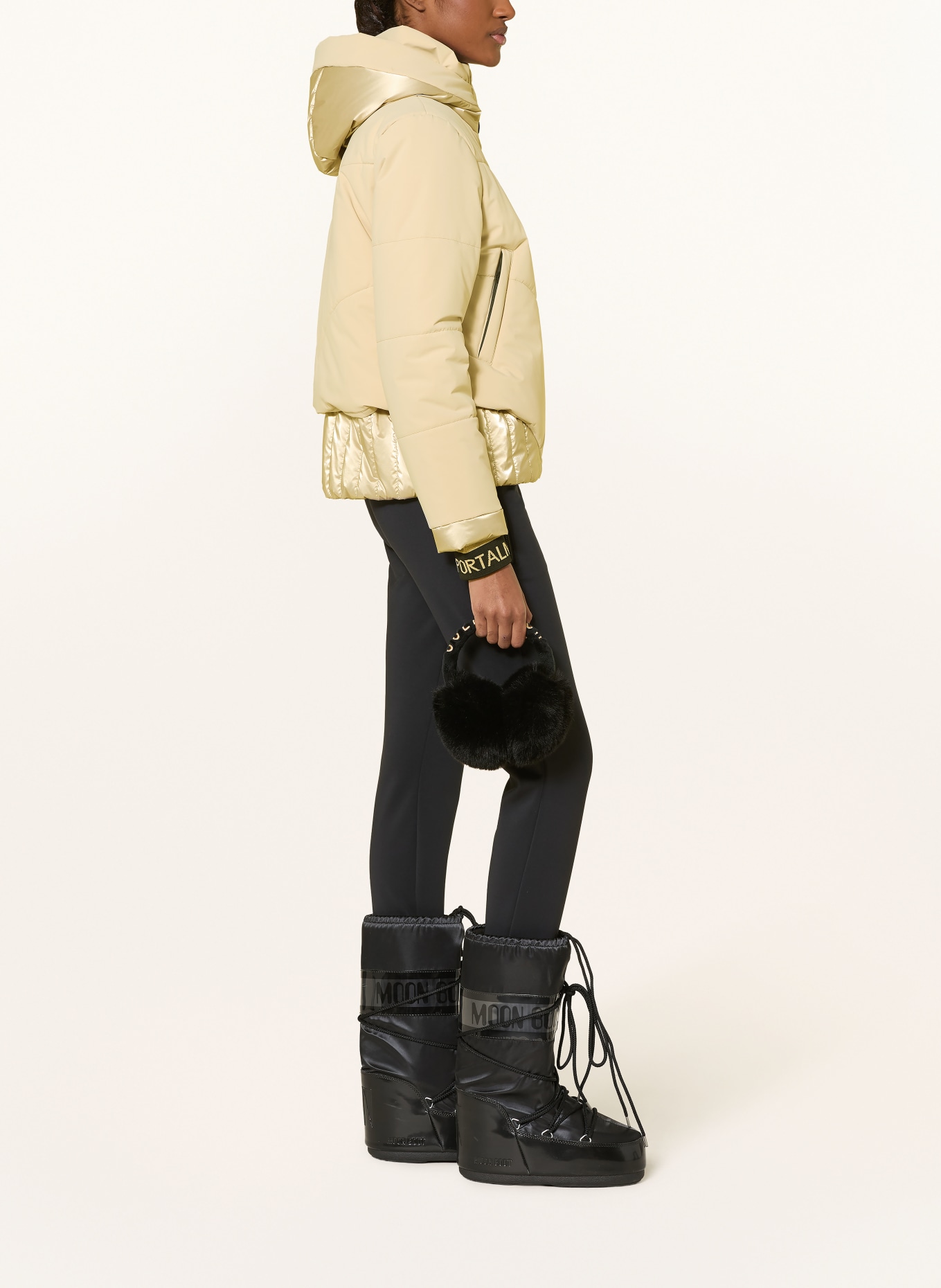 SPORTALM Ski jacket with glitter thread: BEIGE