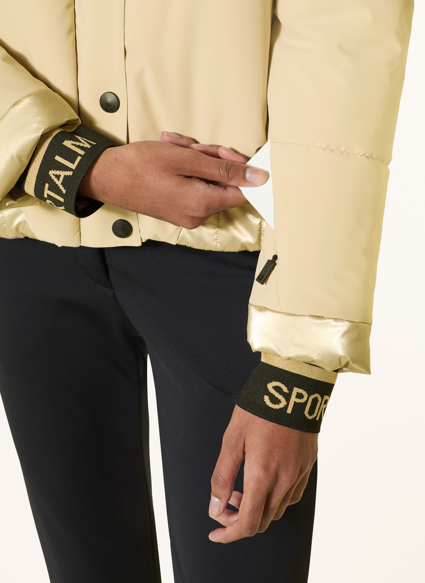 SPORTALM Ski jacket with glitter thread: BEIGE