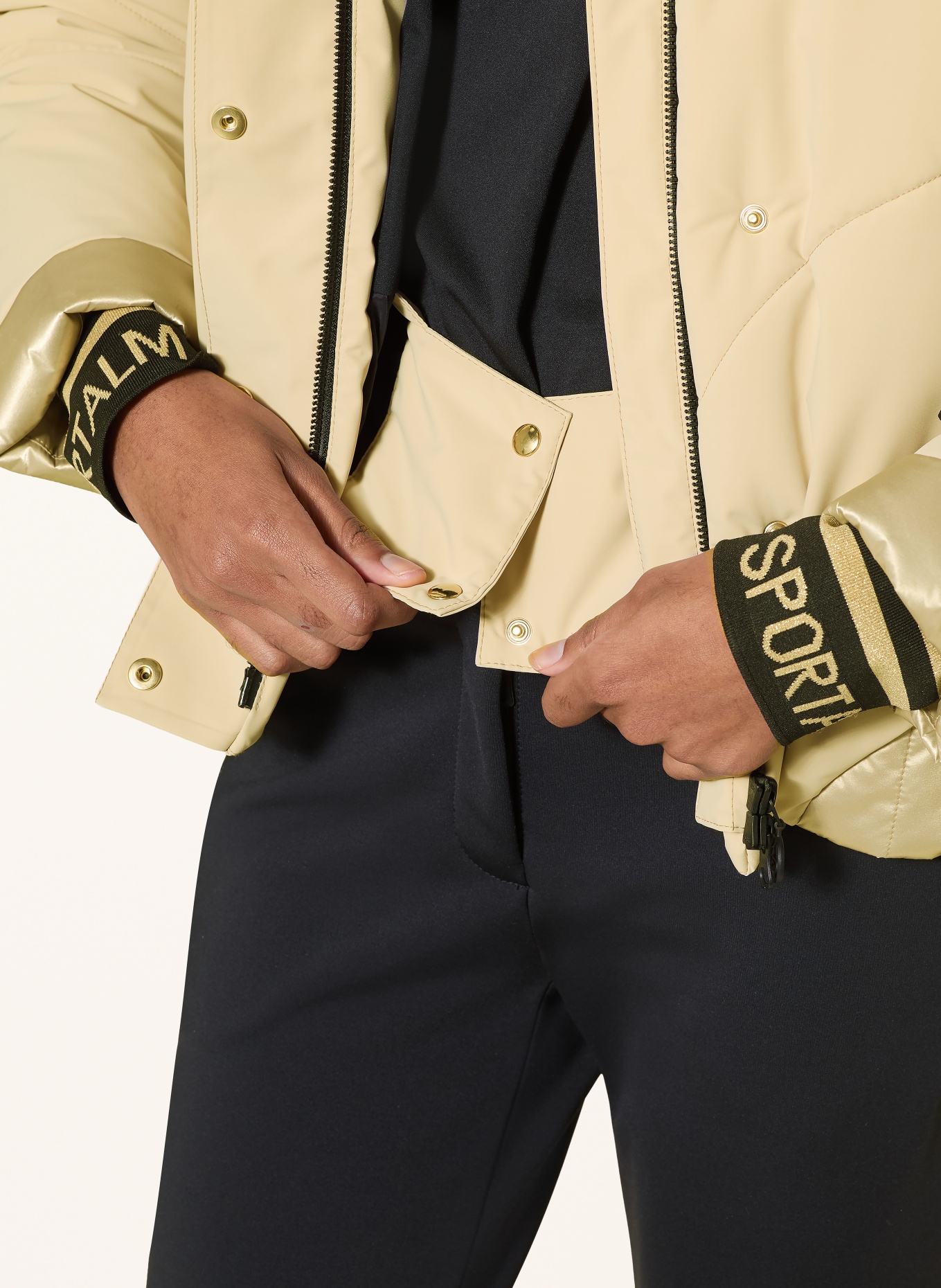 SPORTALM Ski jacket with glitter thread: BEIGE